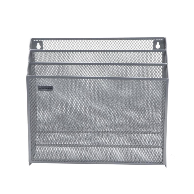Mind Reader Mesh Wall File Holder 3 Tier Vertical Mount Hanging Organizer Office Folder Organization Silver In The Accessories Department At Com - Wall File Pockets Metal