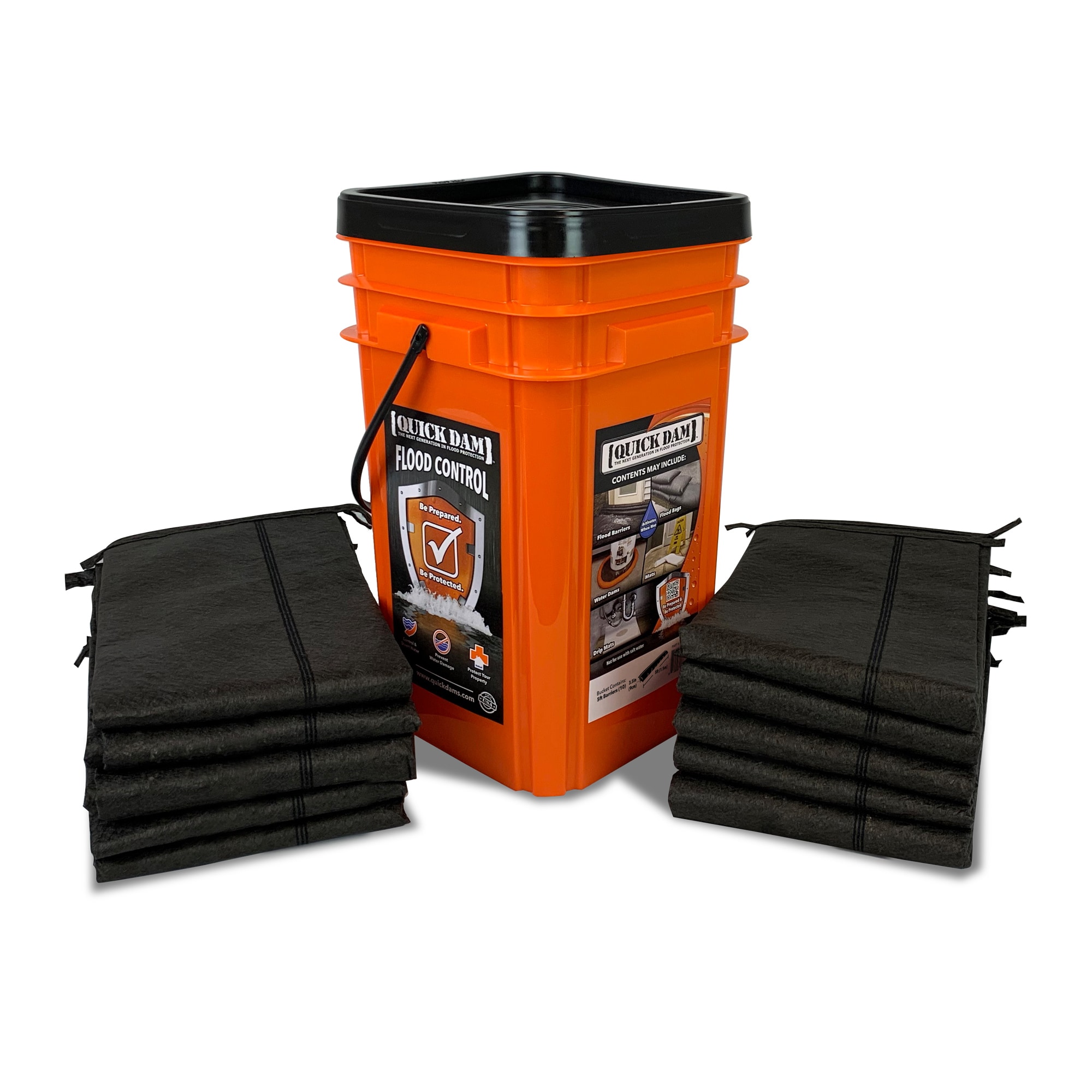 Quick Dam 10-Pack 60-in L x 6-in W Bucket Kit in the Flood Bags