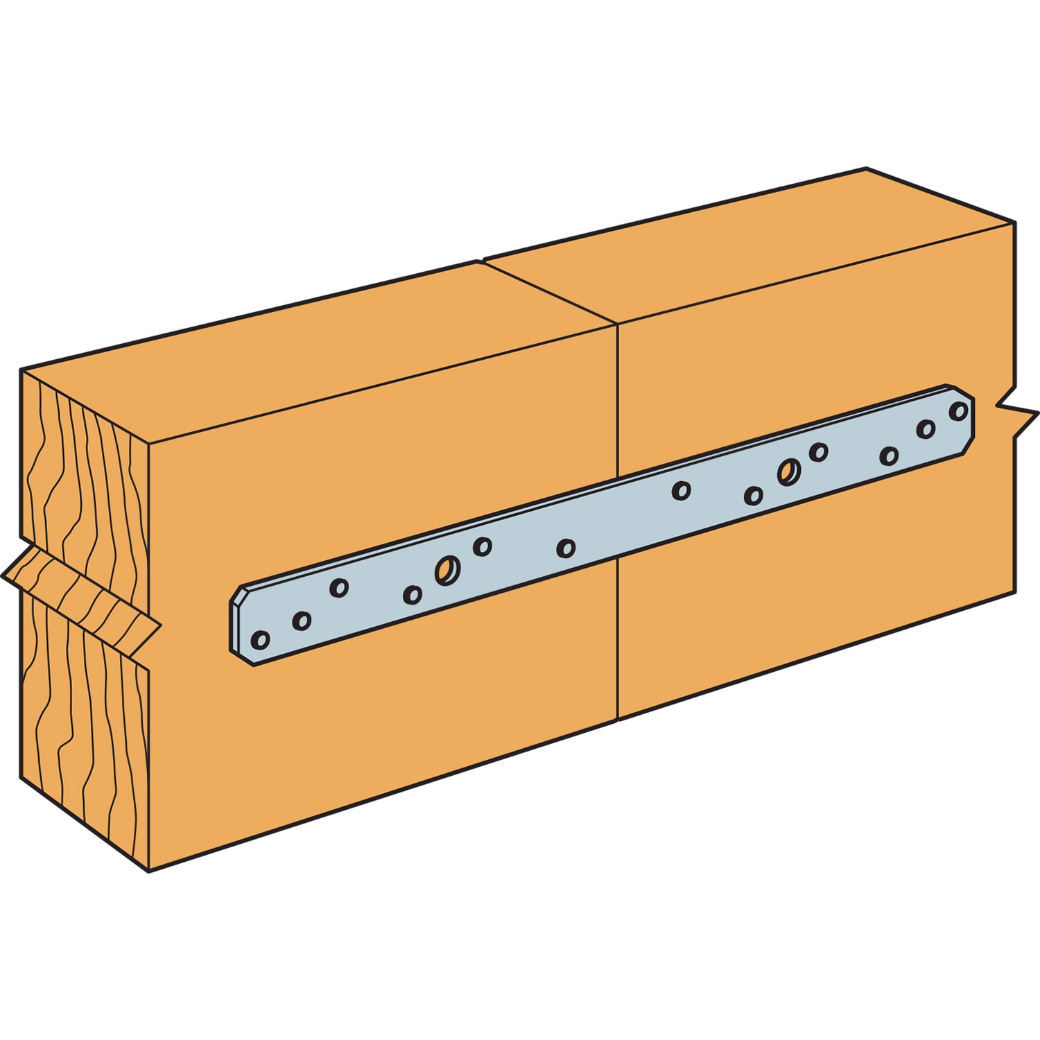 Simpson Strong-Tie 15-in 18-Gauge Zmax Steel Strap Wood To Wood In The ...