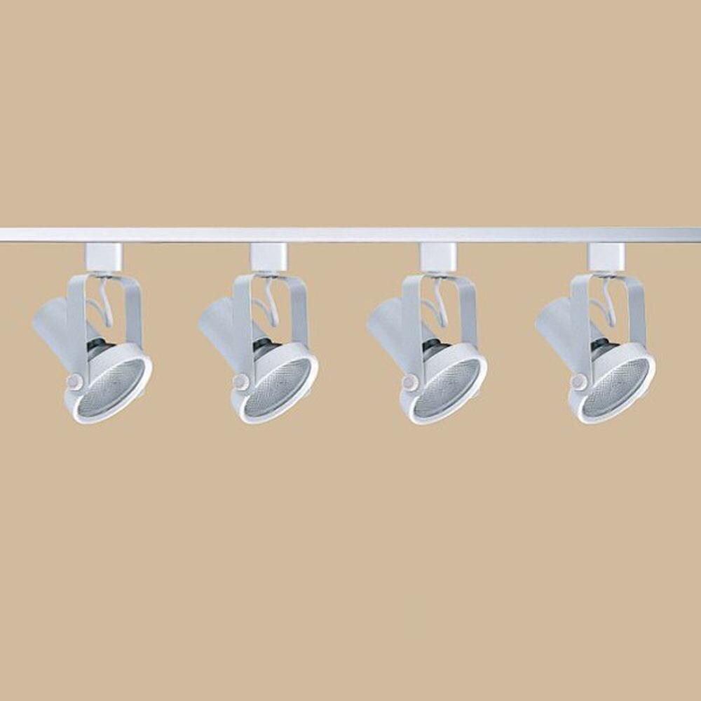 Nicor Lighting 11004NK4HEAD 4-Light 48-in Nickel Dimmable Standard Linear Track Lighting Kit