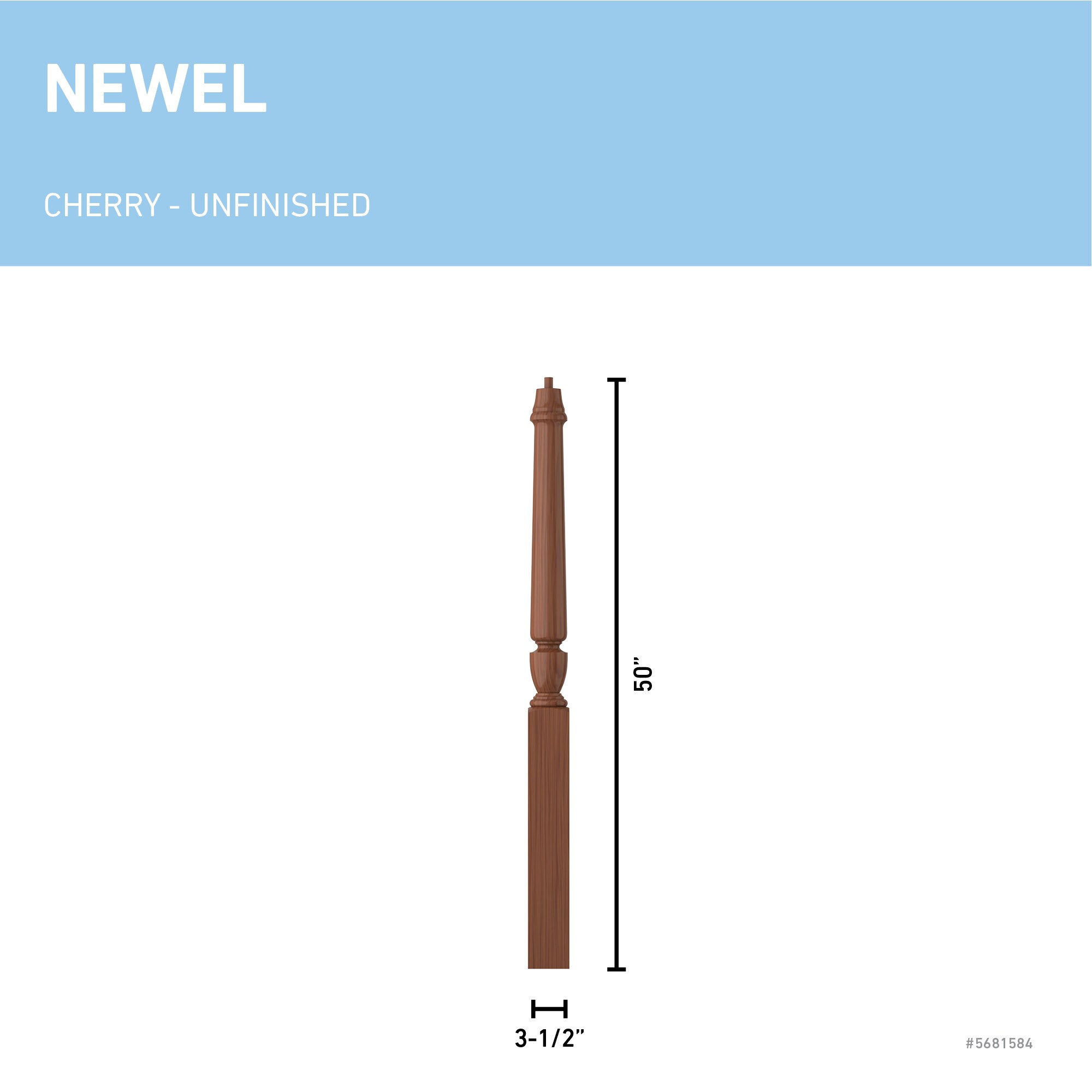 L.J. Smith Stair Systems LJP-3014-C Interior-Stairpart-Newel-Posts - View #3