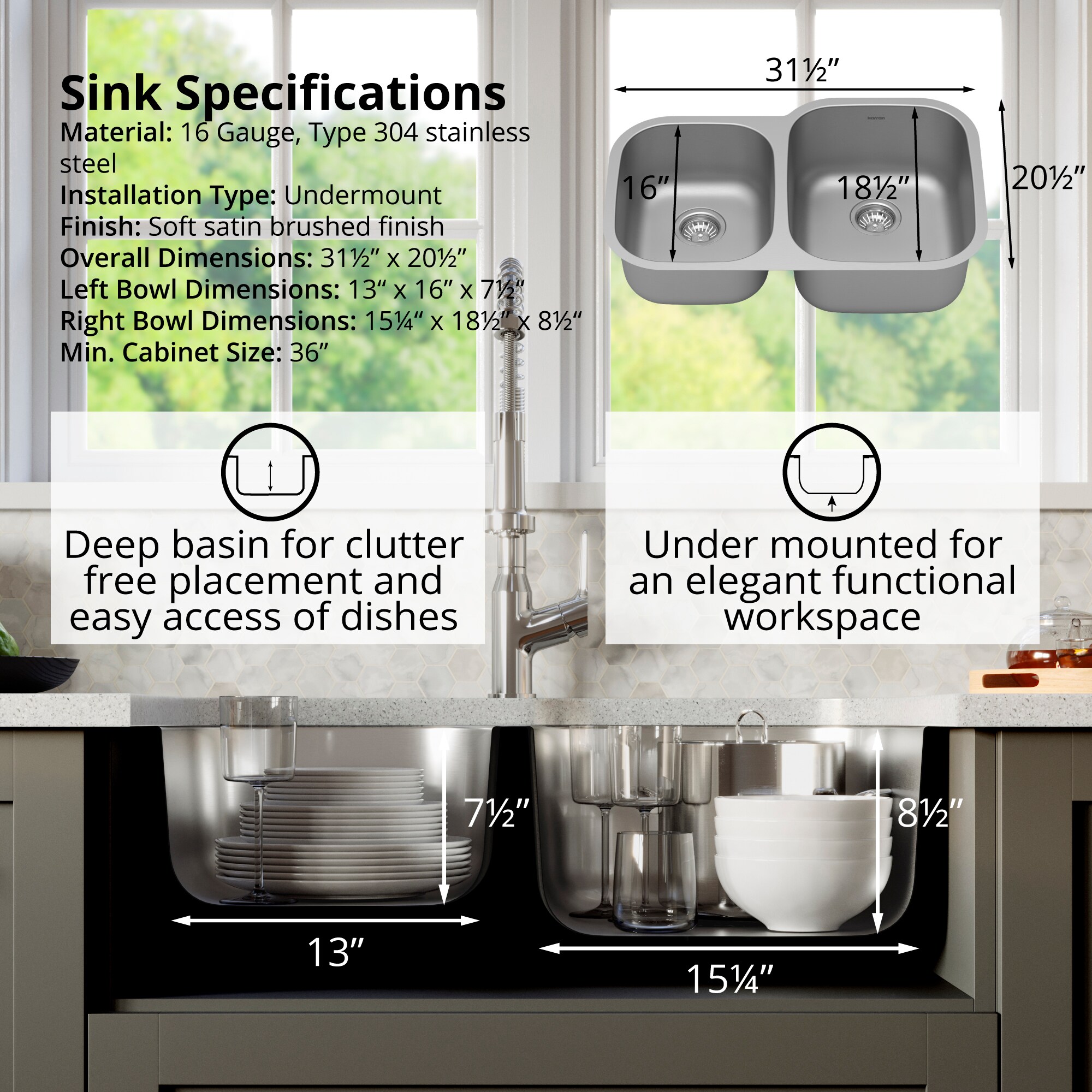 Karran PU53L-PK1 Kitchen-Sinks - View #5