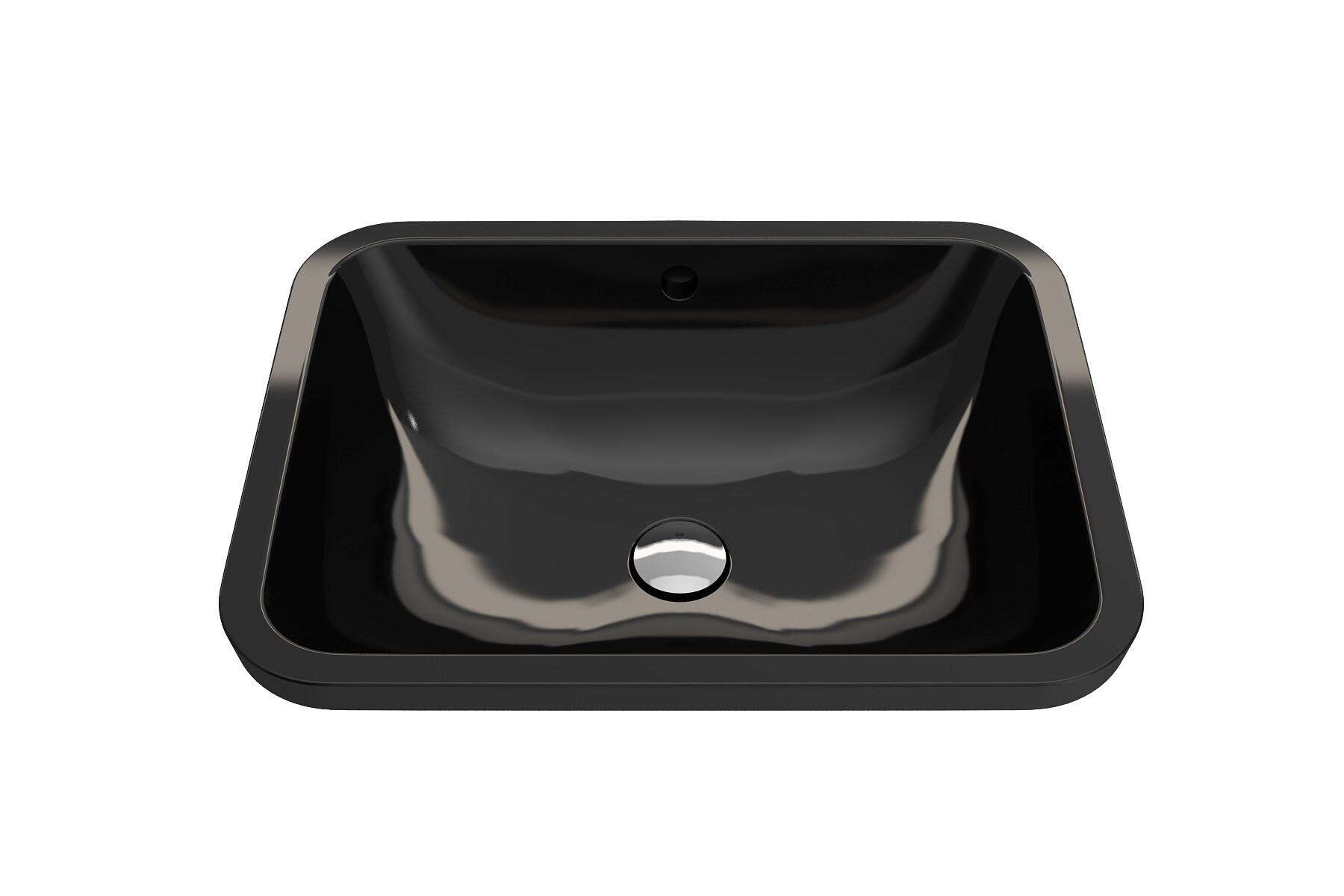 BOCCHI 1006-005-0125 Fire clay Undermount Rectangular Traditional Black Bathroom Sink ( 21.75-Inches x 16.25-Inches )