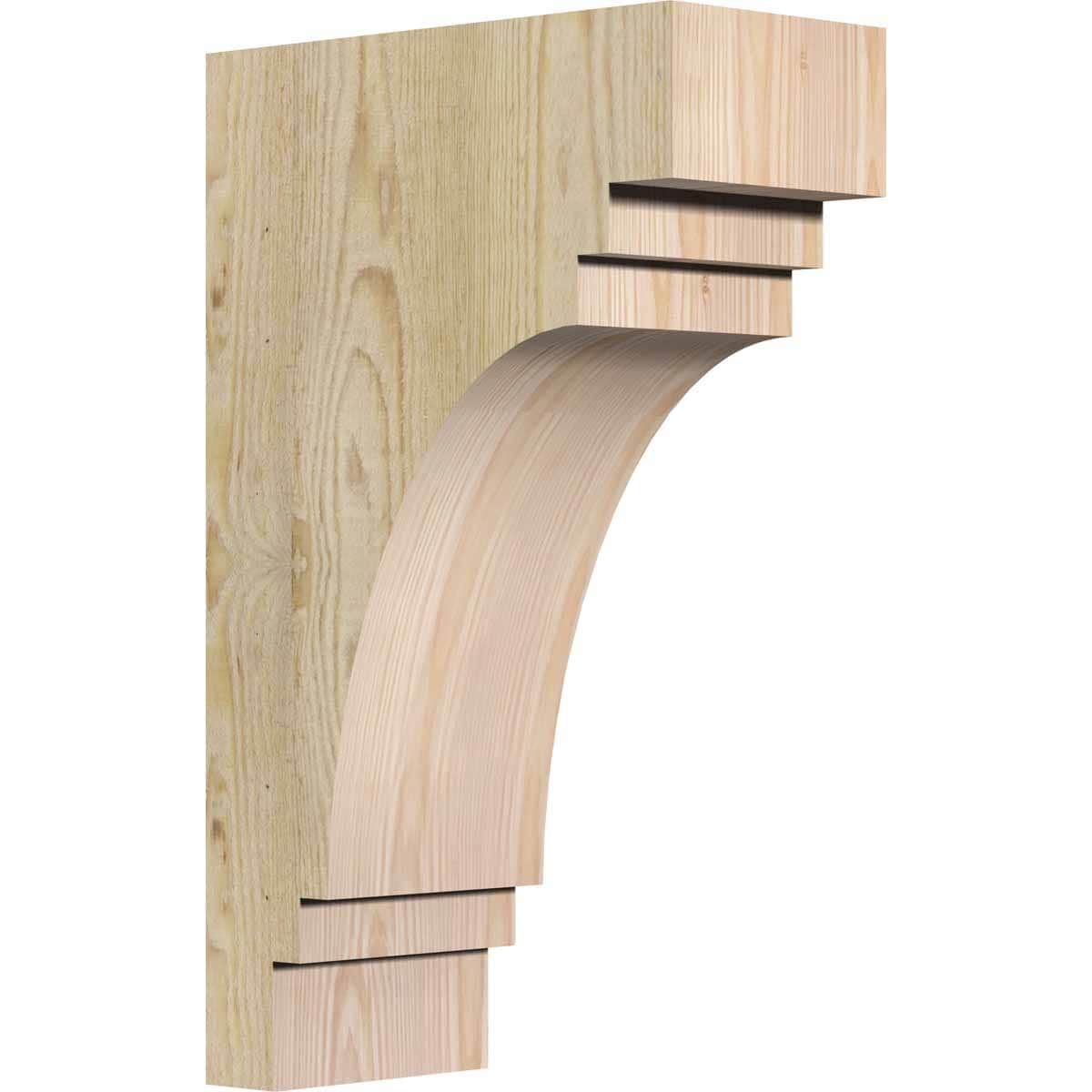 Ekena Millwork COR06X12X20PEC00RDF 6-in x 12-in x 20-in Pescadero Unfinished Douglas fir Wood Paintable/Stainable Corbel