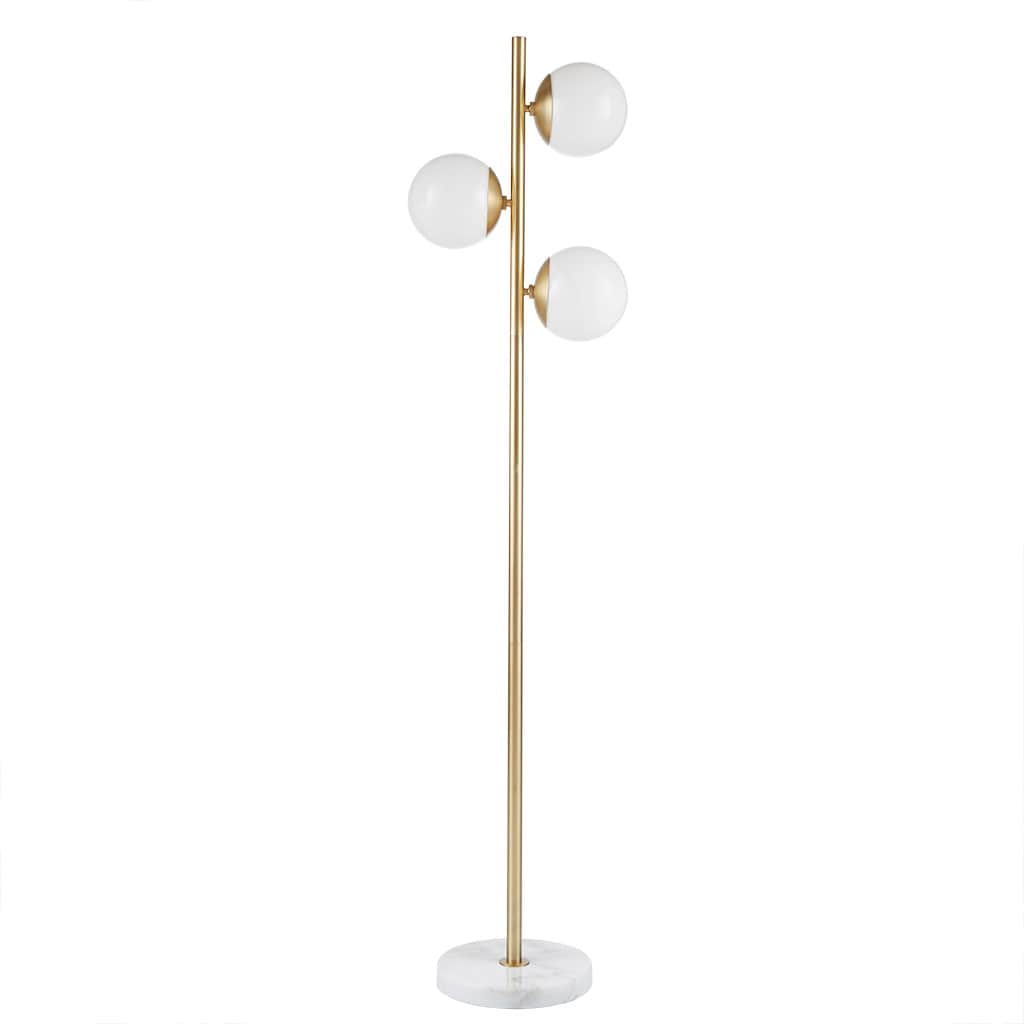 RKZHOPT Floor Lamps 62-in Gold Standard Floor Lamp with Glass Shade