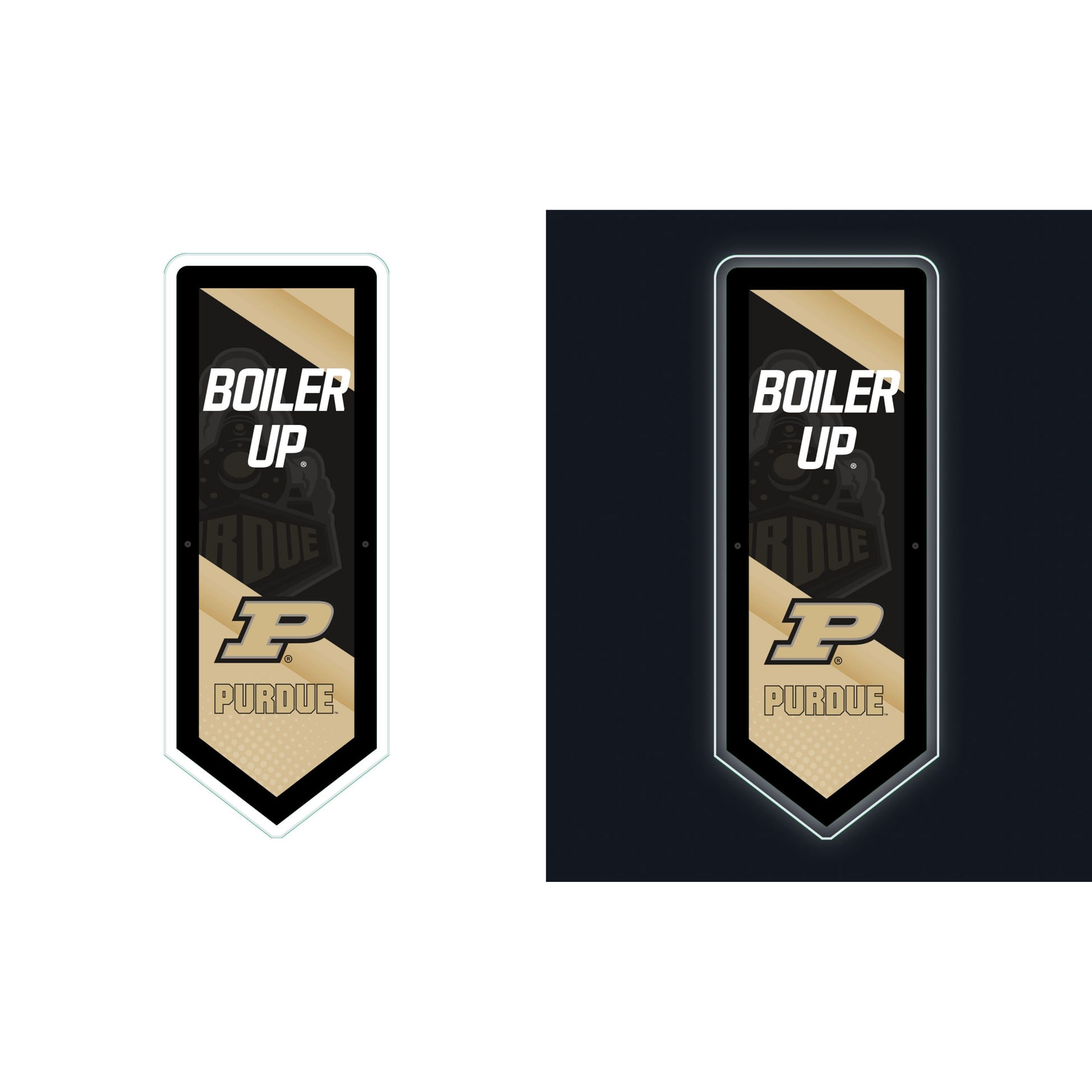 Evergreen 8LED935PEN Purdue Boilermakers 8.87-Inches W x 23-Inches H Acrylic Sports Wall Phrases Wall accent
