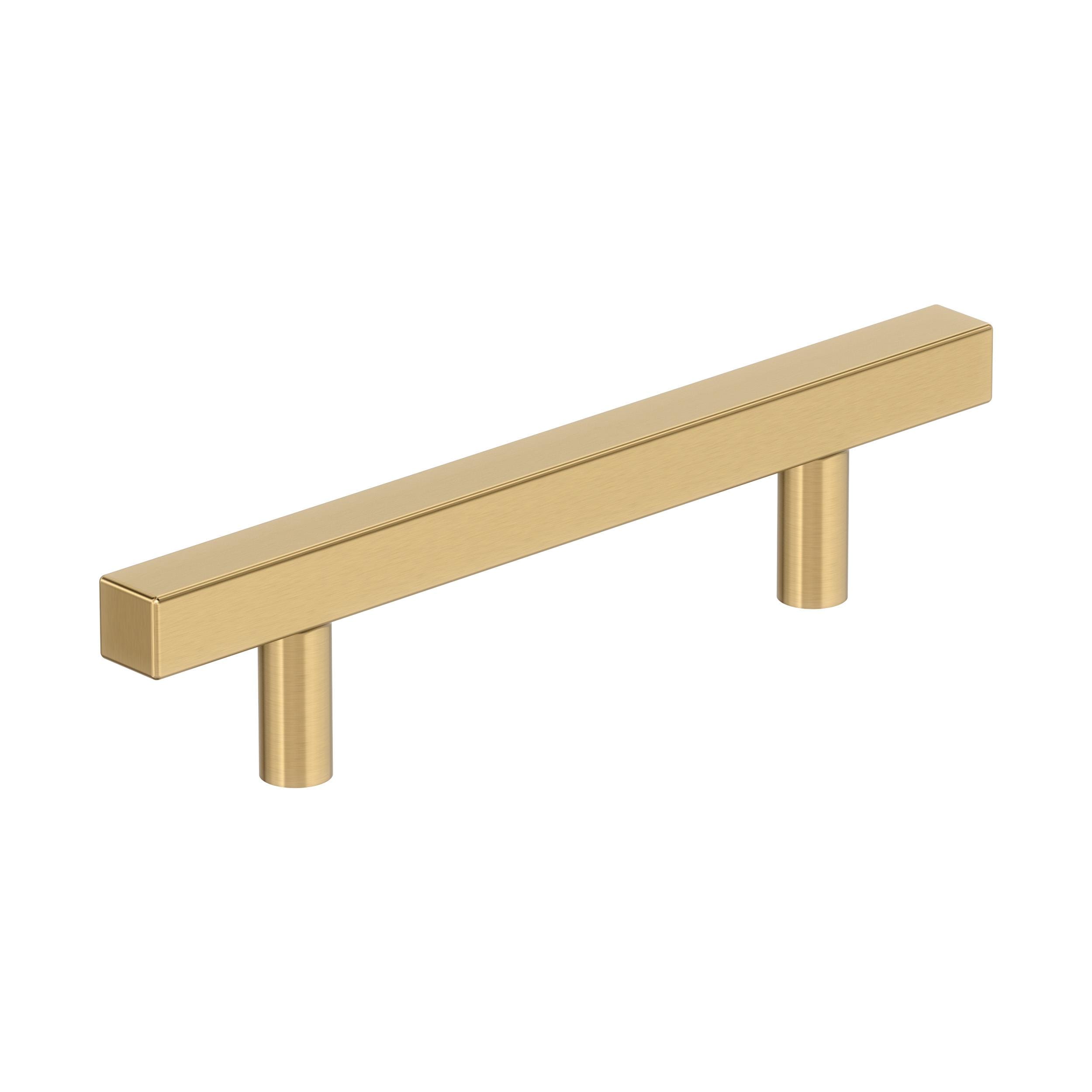 Amerock 25VMP37176CZ Bar Pulls Square 3-3/4-in , 96mm Center to Center Champagne Bronze Square Bar 25 -Pack