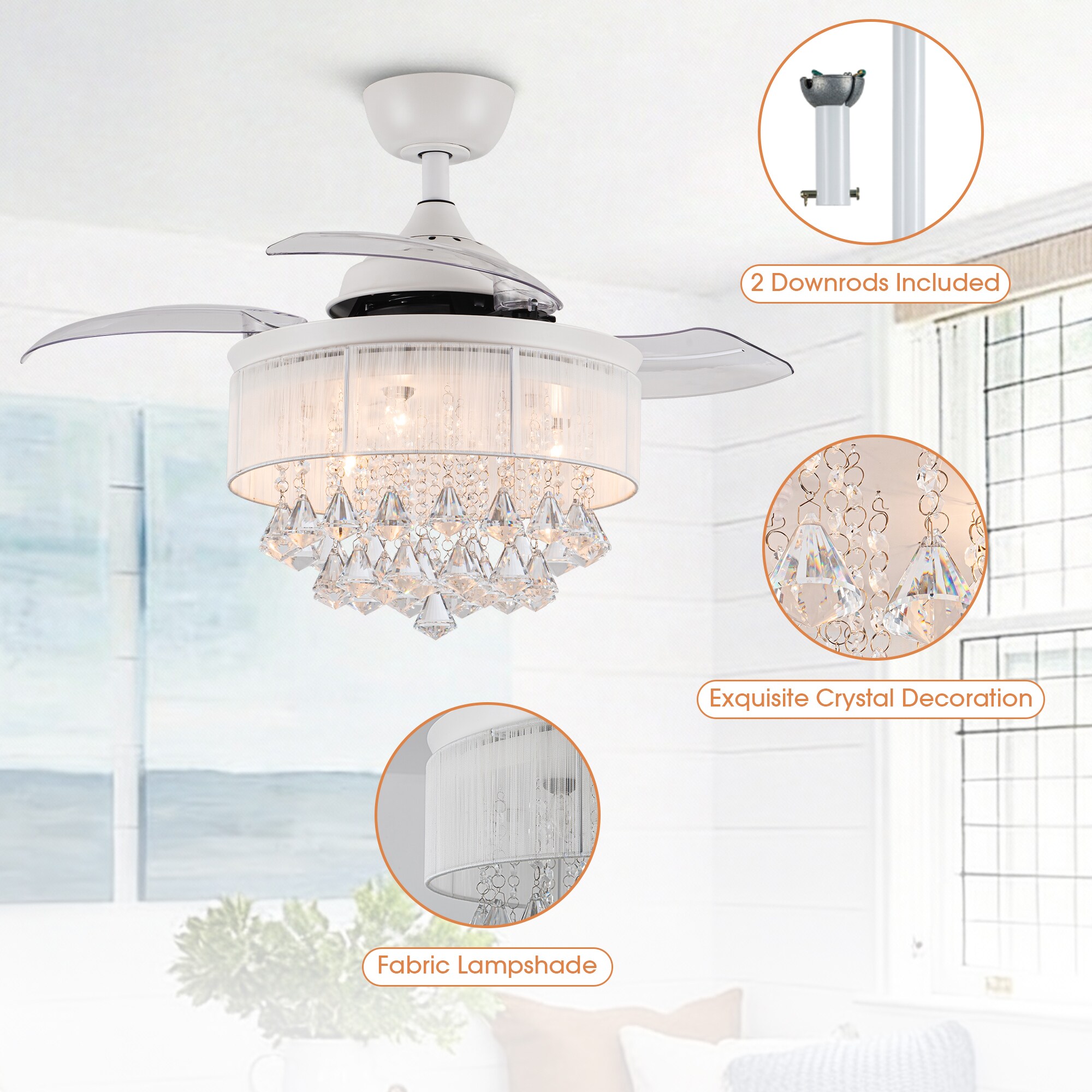 Parrot Uncle F3502WH110V Ceiling-Fans - View #8