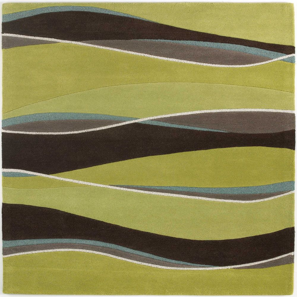 HomeRoots 353539 Bernadette 2 x 3 (ft) Rag Wool Lime mocha Rectangular Indoor Abstract Vacuum regularly Area rug