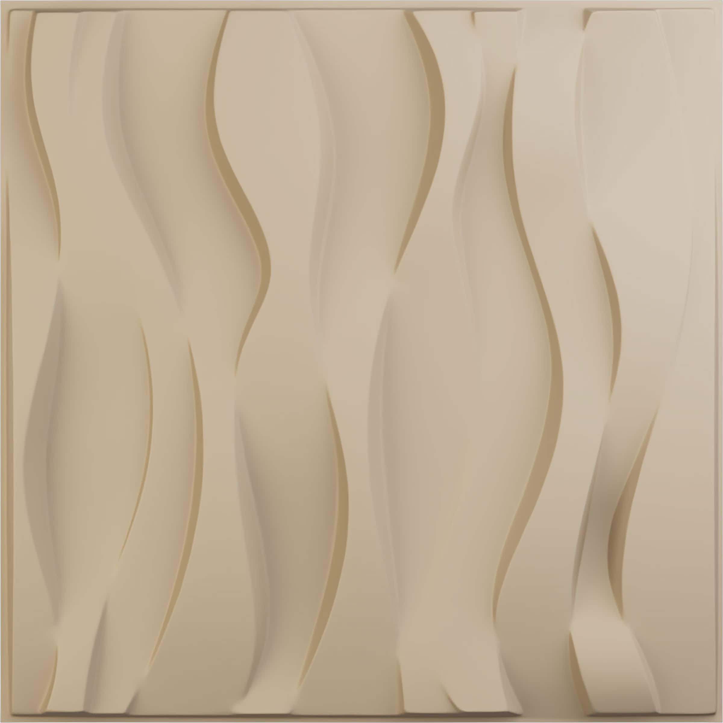 Ekena Millwork WP20X20RVGBE 19-5/8-in x 19-5/8-in Embossed Paintable/Stainable Brown/Tan PVC Wall Panel (