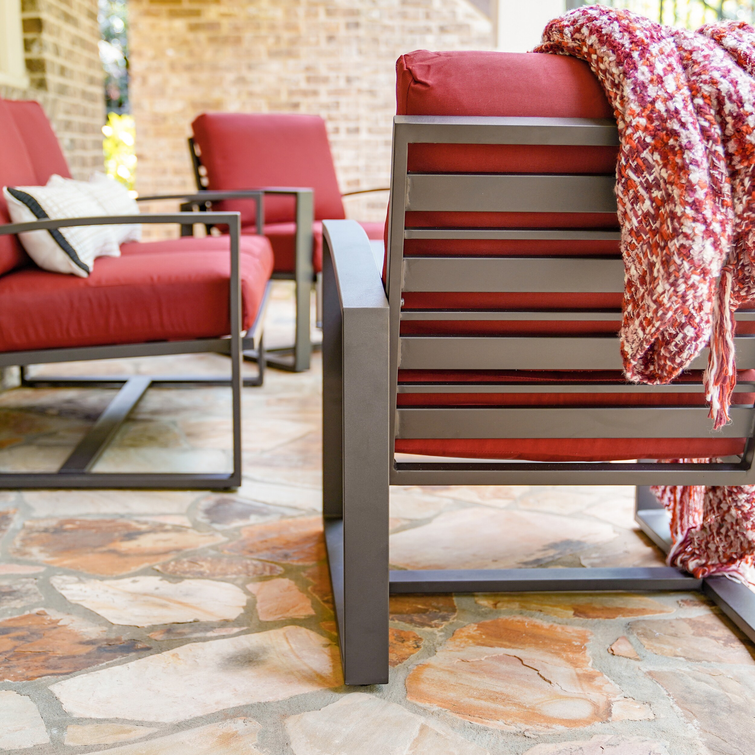 Leisure Made 967003-RED Patio-Conversation-Sets - View #3