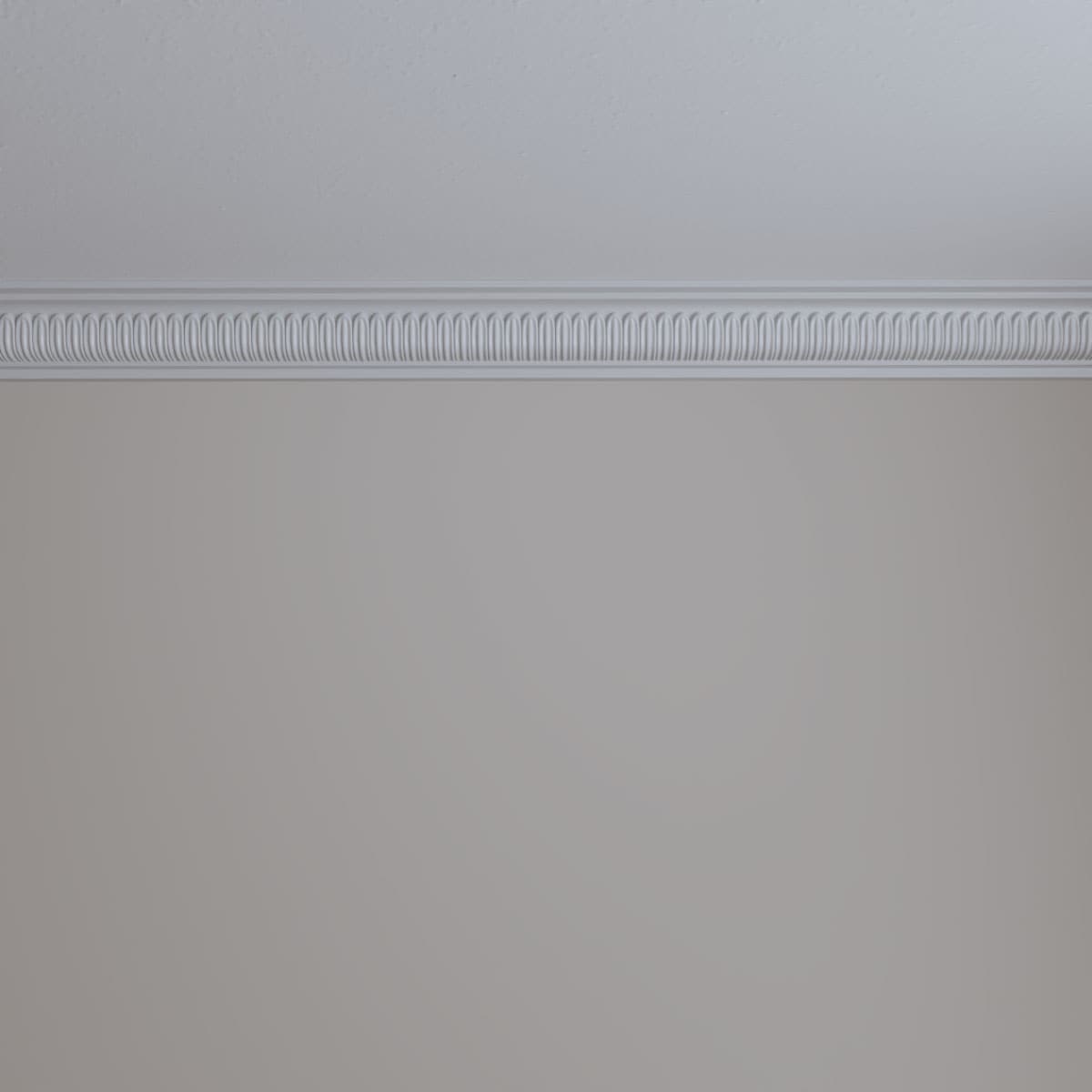 White Floral Polyurethane Crown Moulding, 94.5" Length