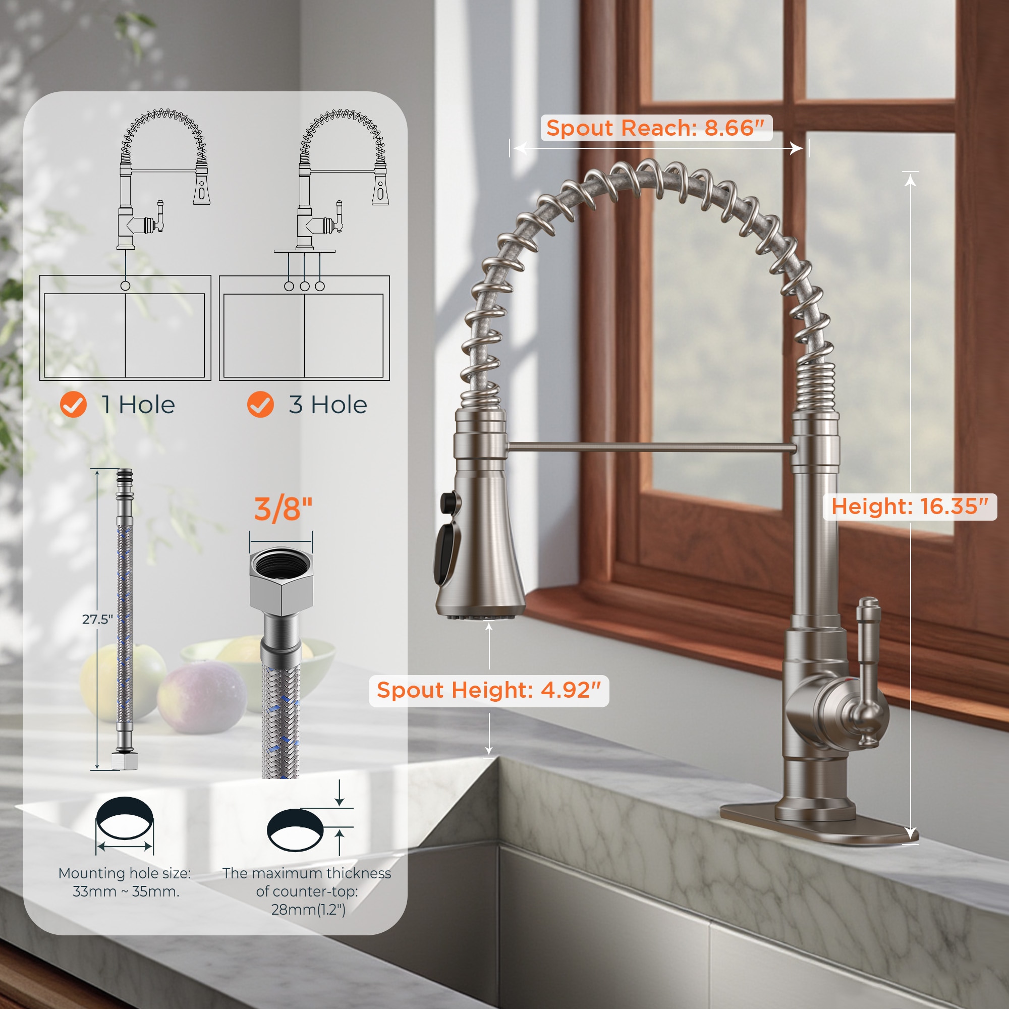 androme AD5M3BN Kitchen-Faucets - View #3