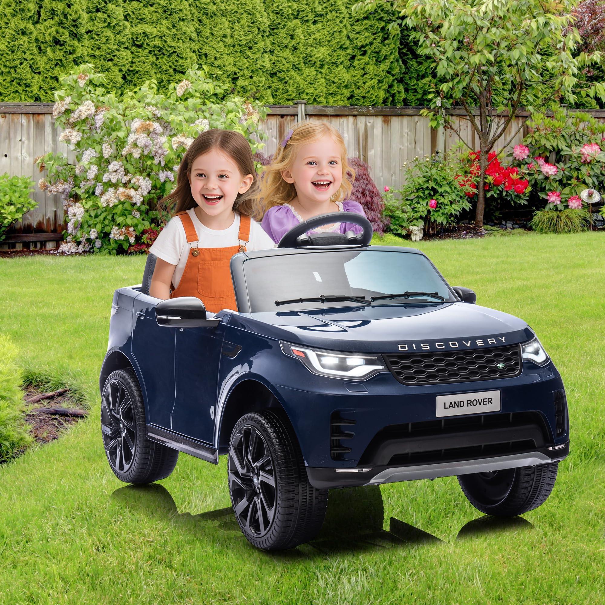 Garvee 12V Licensed Land Rover 2 Seater Kids Electric Car With Parent ...