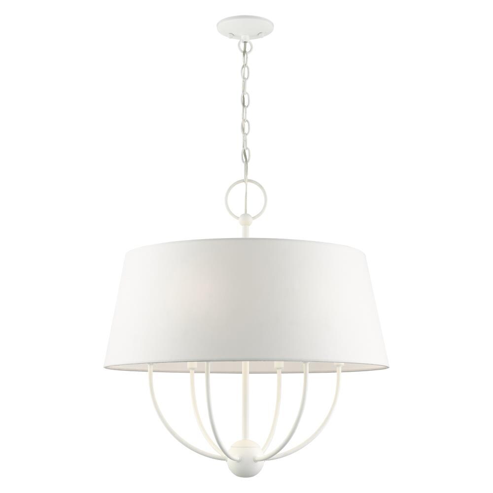 Livex Lighting 49846-03 Ridgecrest 6 -Light Matte White Transitional For Use in Bathrooms, Bedrooms, Dining Rooms, Foyers, Kitchens, Living Rooms Chandelier