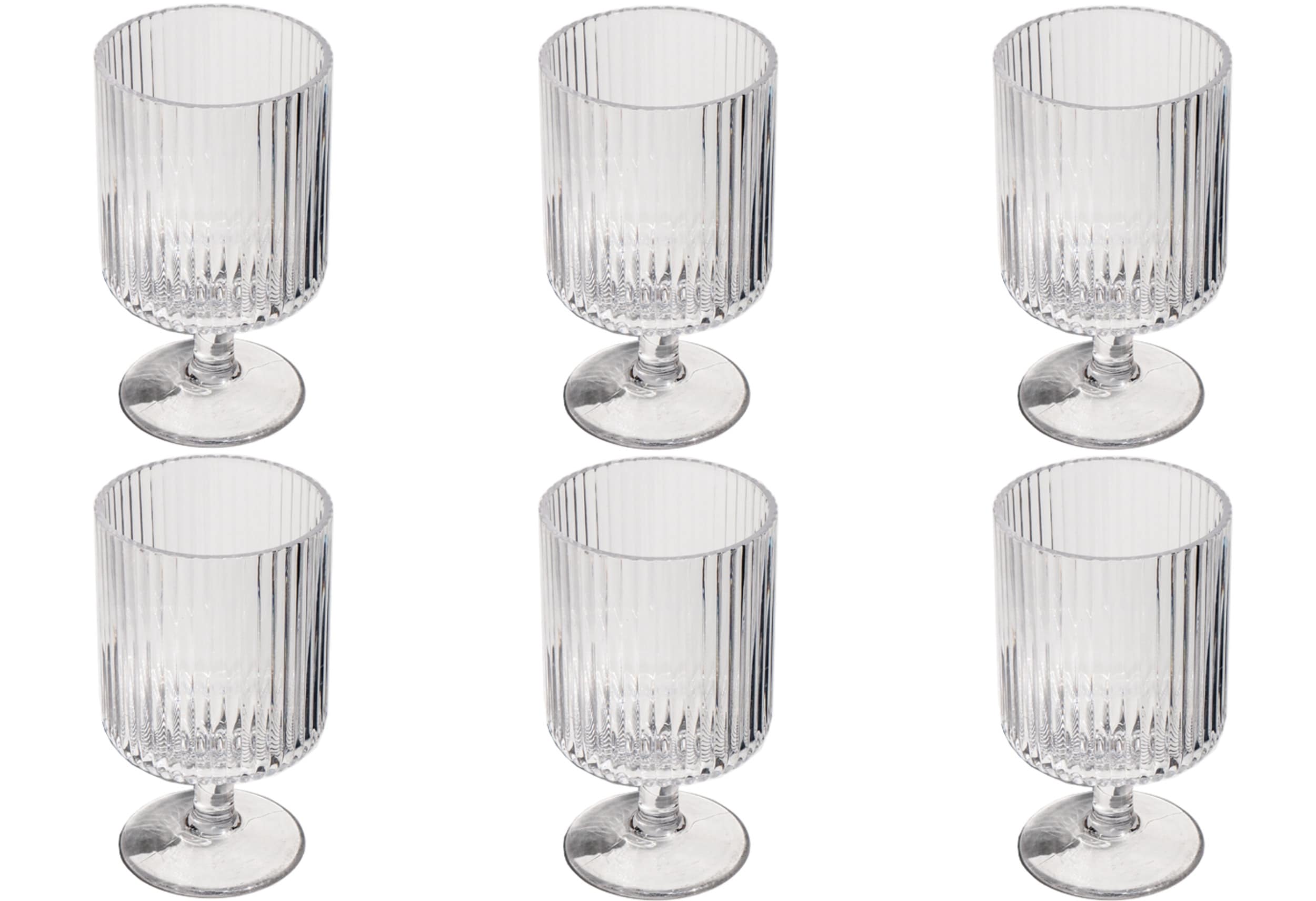 TarHong Mesa Acrylic Mini Stacking Wine Glass - Clear - 10 oz - Set of 6