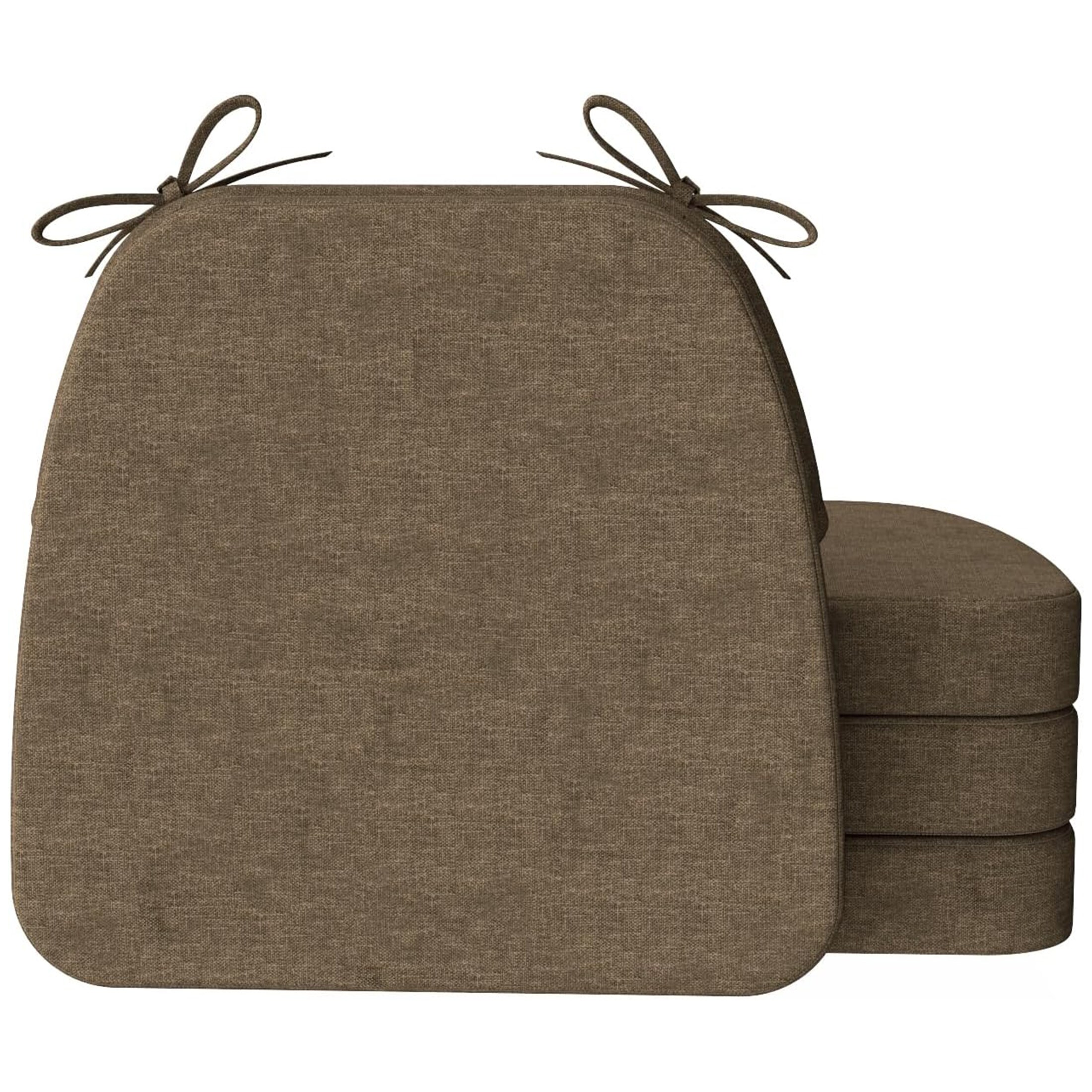 AAAAAcessories LS-DCCLH-HUIHE-4P Taupe Solid Chair Cushion
