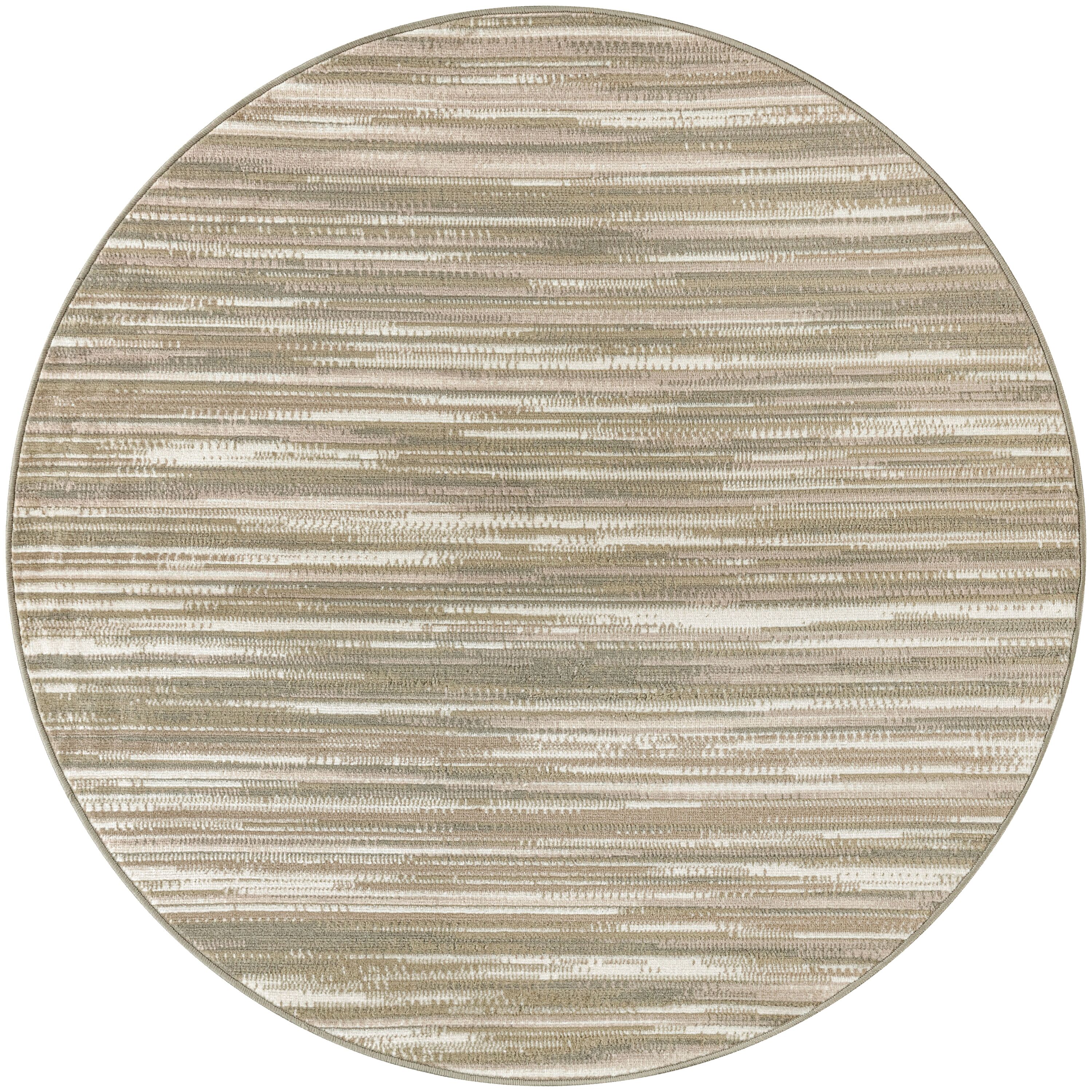  Home Jubilant 8 ft x Round Green Ivory Indoor Area Rug