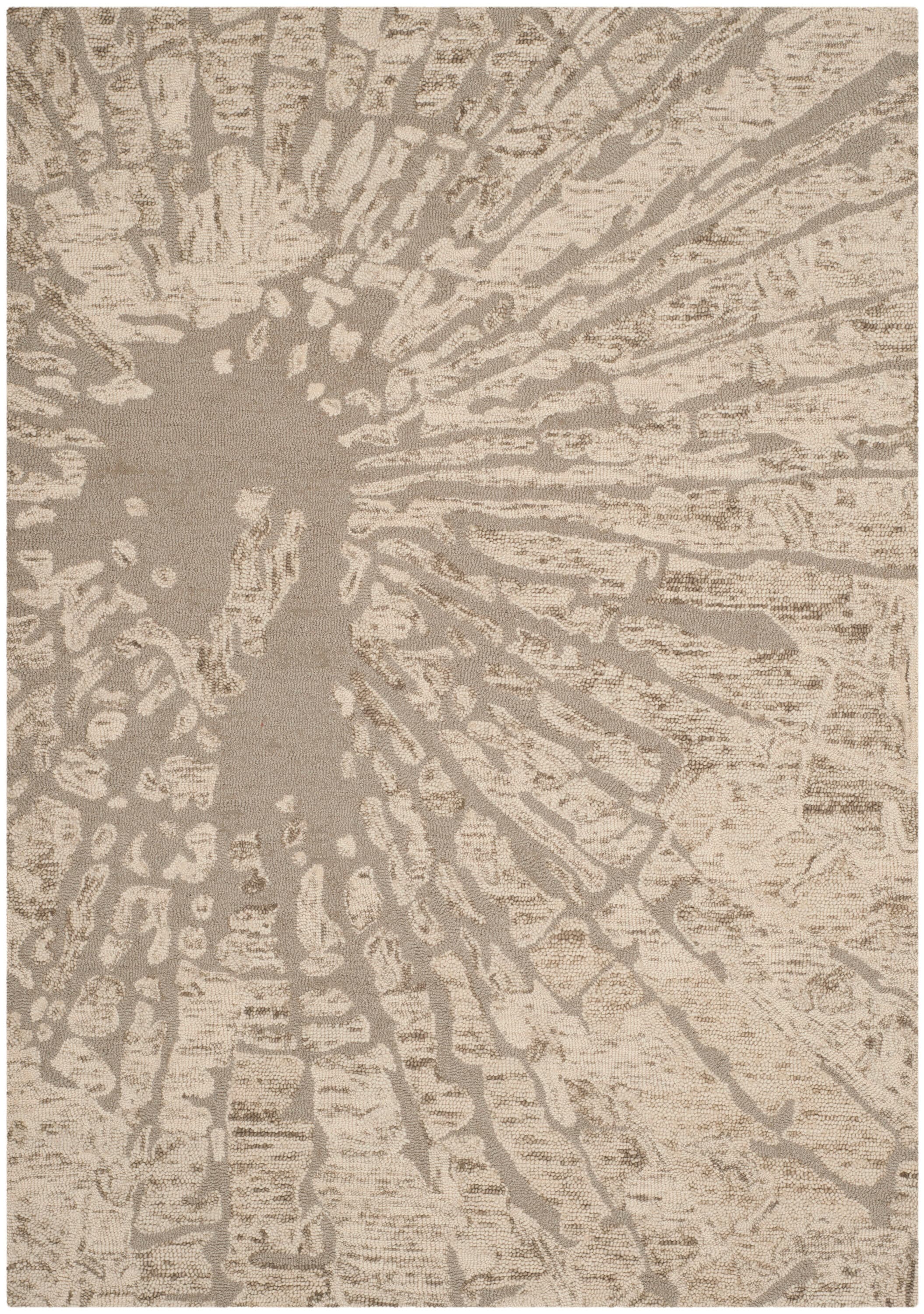 Gray 6' x 9' Hand-Tufted Wool Rectangular Rug