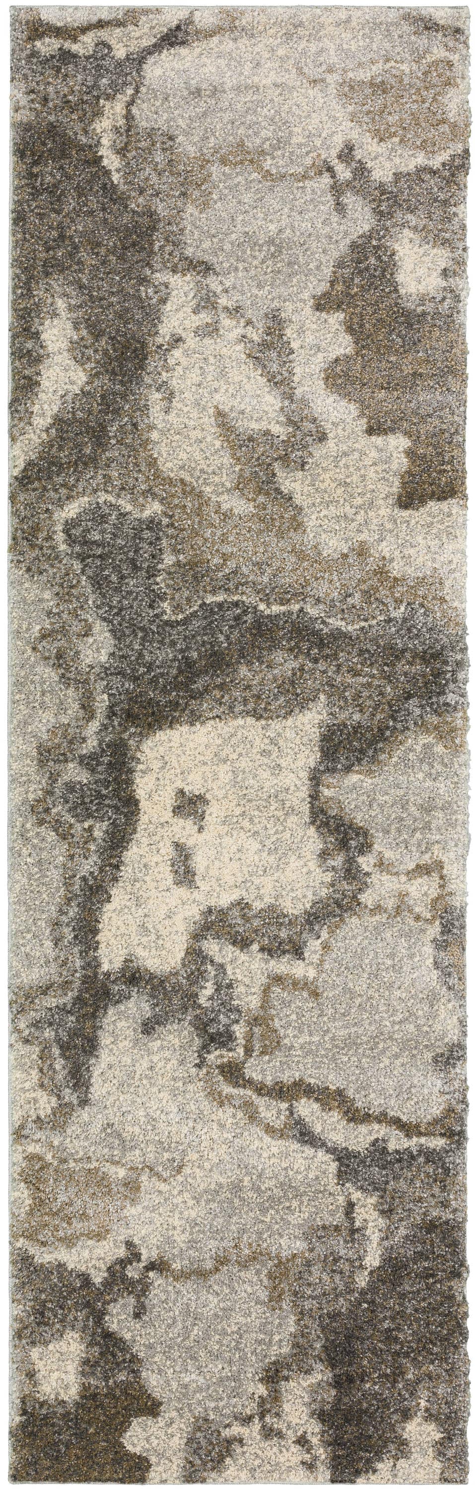 Addison Rugs ABK37FO2X7 Barkley 2 X 7 (ft) Fog Indoor Geode Bohemian/Eclectic Runner Rug