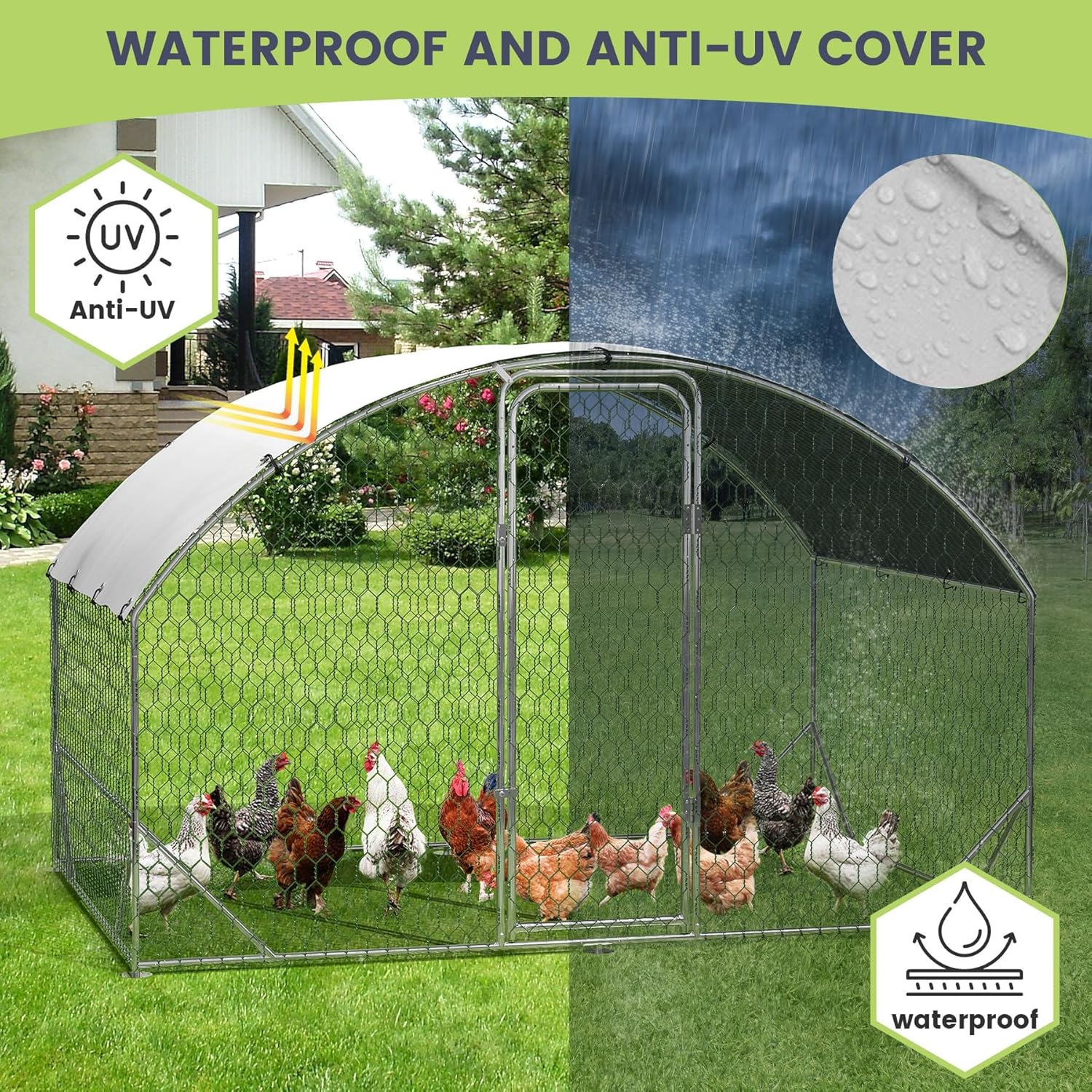 Qeetex ZYFLPHO-159PFDNI Chicken-Coops-Rabbit-Hutches - View #3