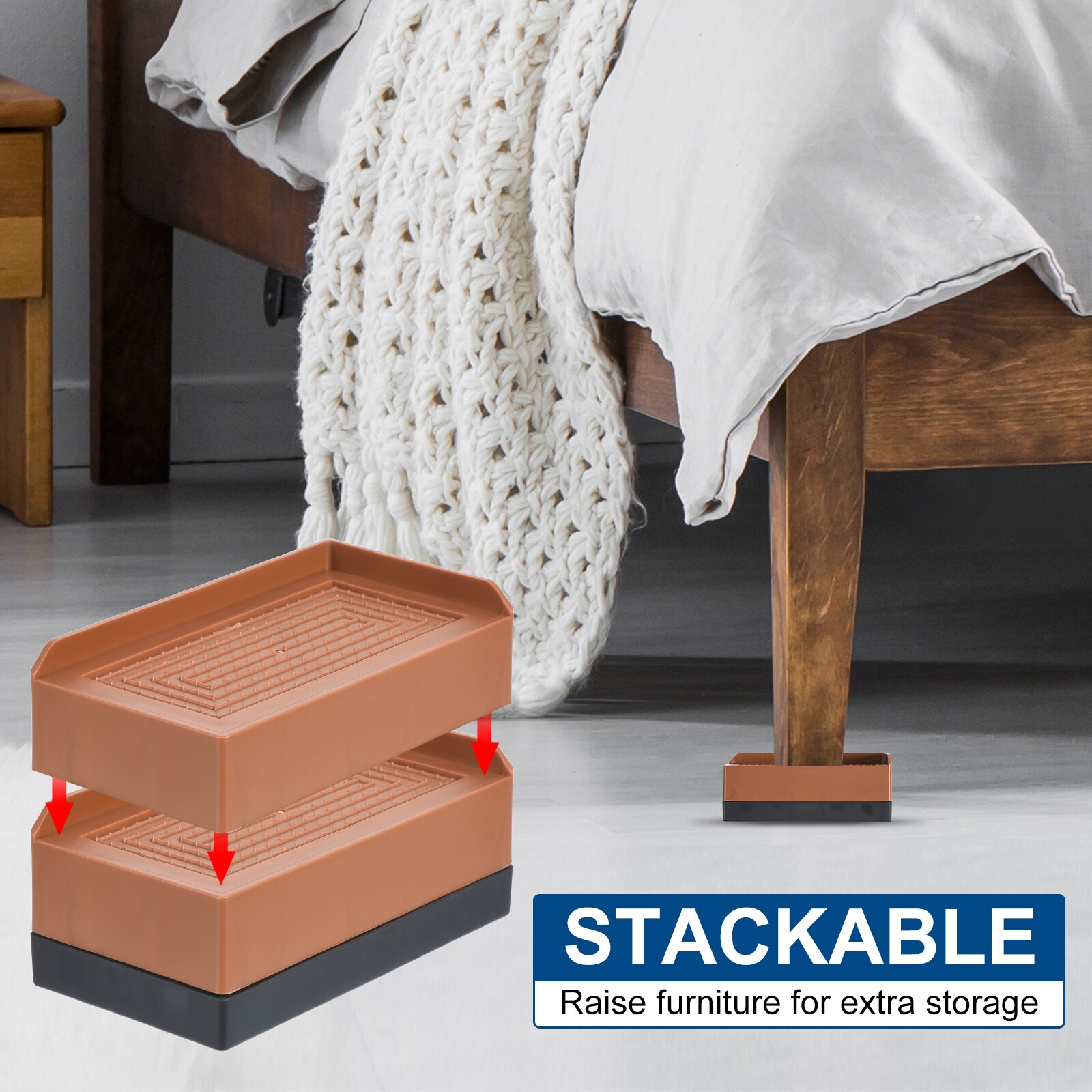 Unique Bargains S25112601UX1280 Bed-Risers - View #5