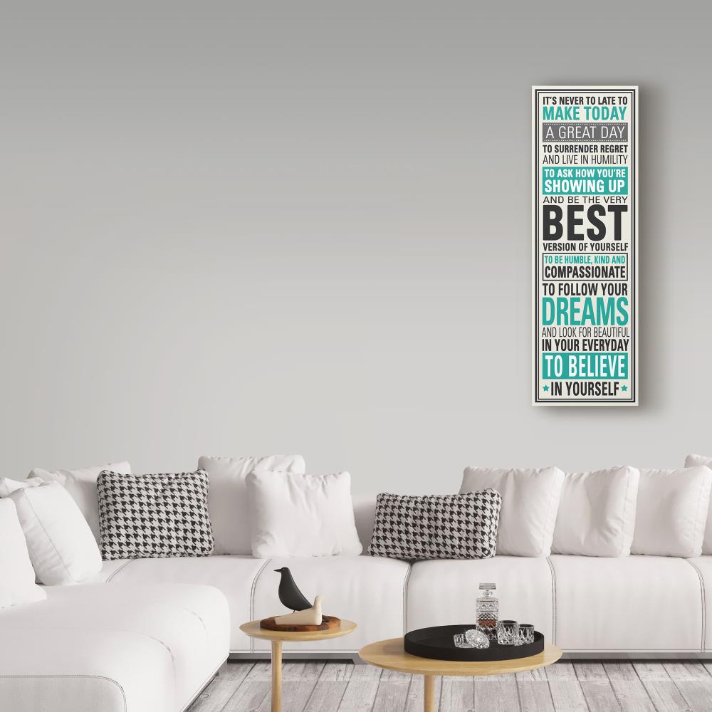 Trademark Fine Art ALI24359-C2432GG ALI Chris 'Positive Sign' Canvas Art ALI Chris Multicolor 24-Inches H x 32-Inches W Inspirational Canvas Limited Edition Print