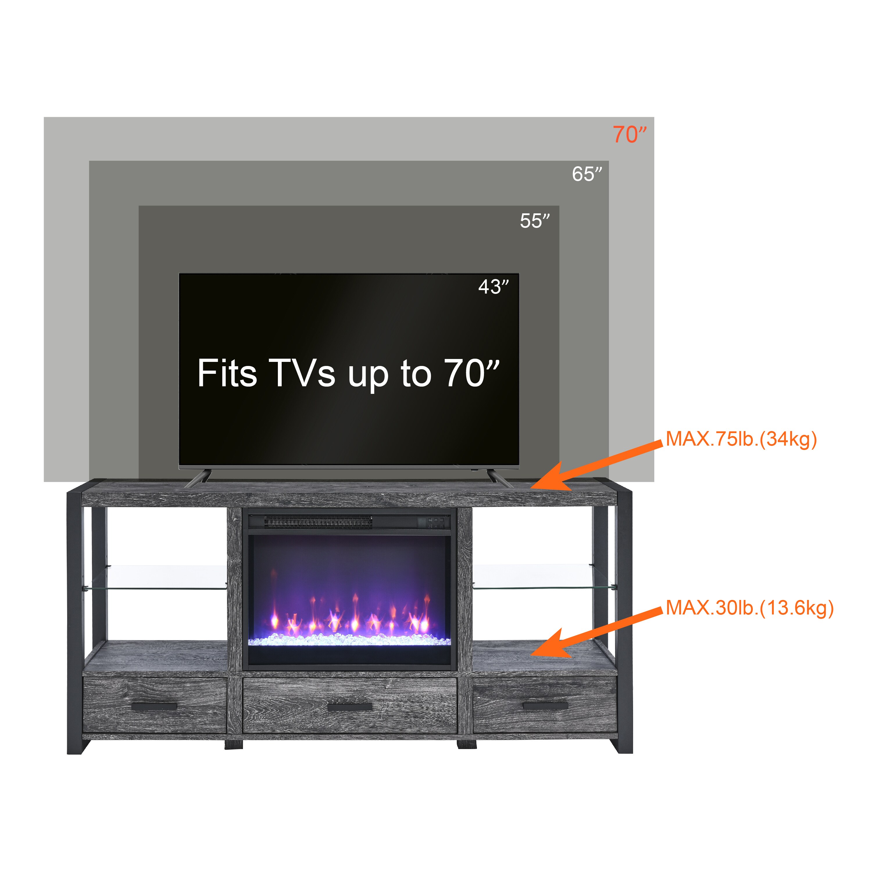 ToolCat MGG3-36-CEMFP Electric-Fireplaces - View #8
