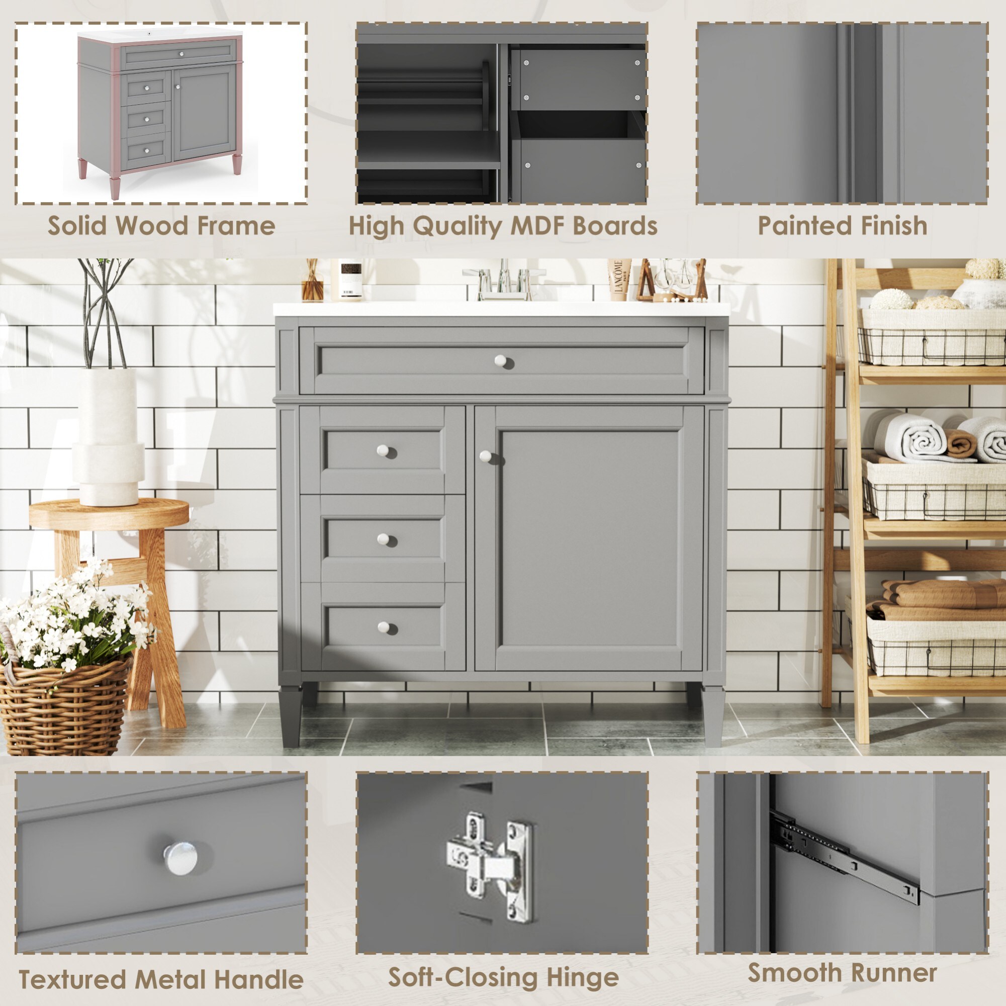 Siavonce ZX-A9F5U Bath-Vanity-Combo - View #6