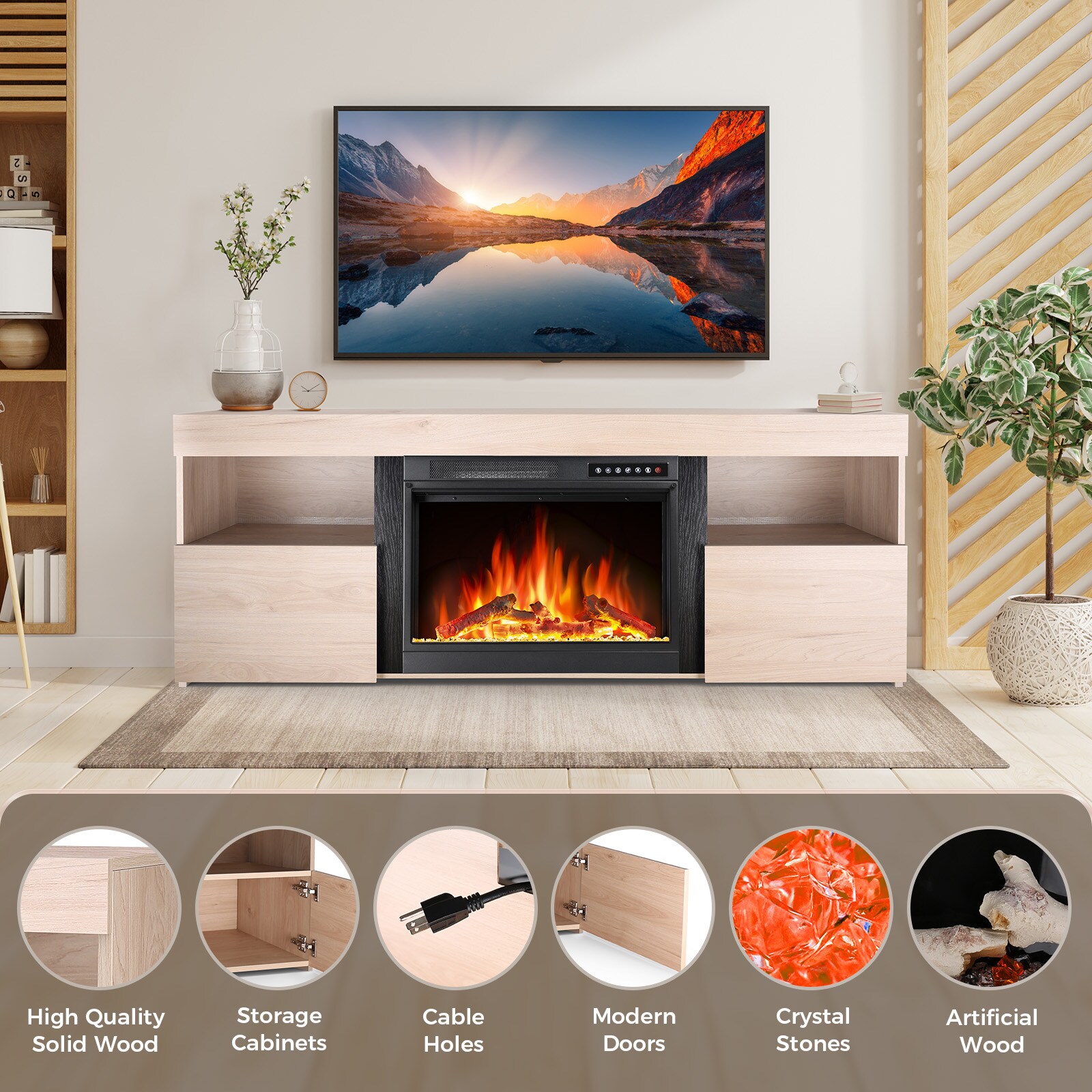COWSAR LSSM2303PE Electric-Fireplaces - View #4