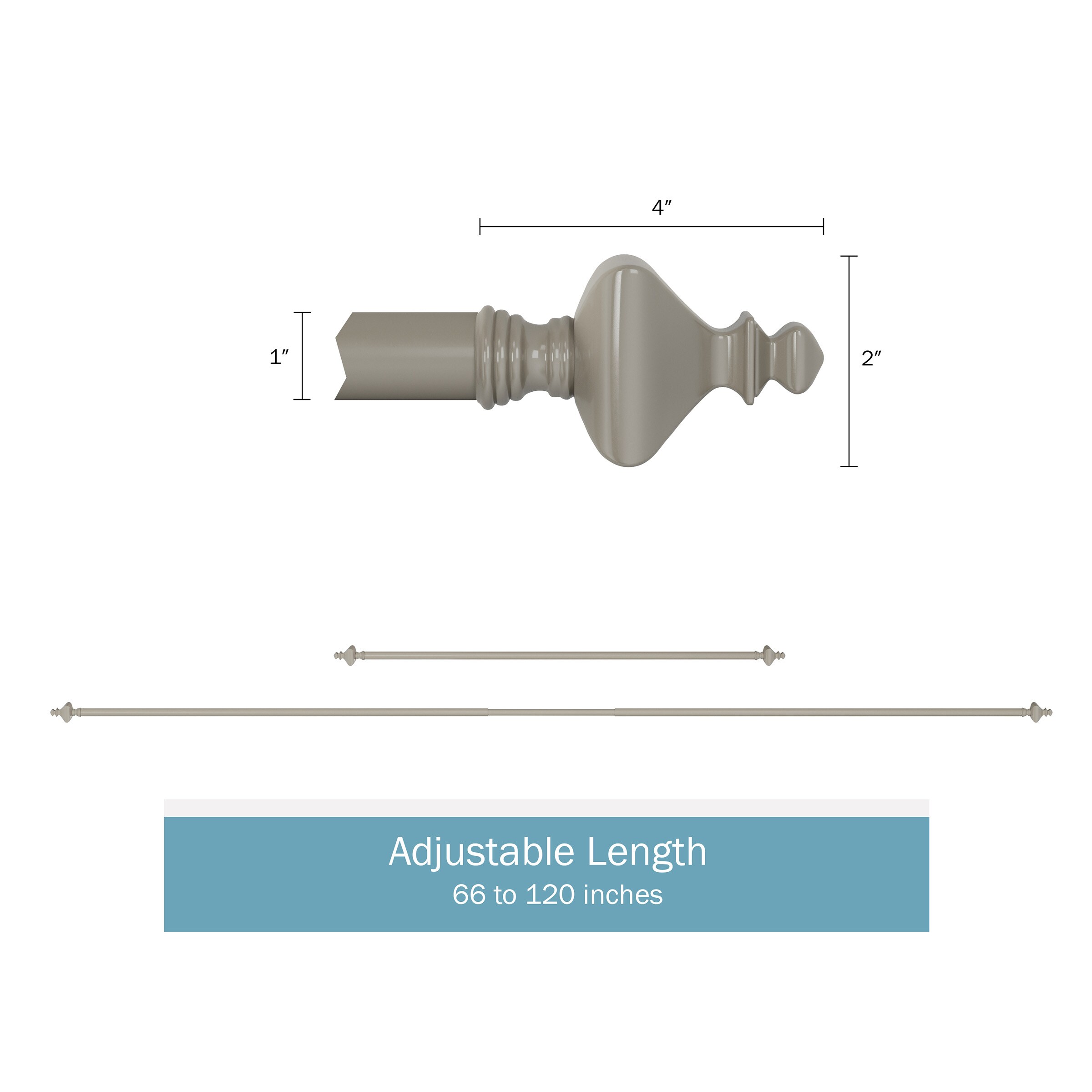 Hastings Home 759803OIJ Curtain-Rods - View #5