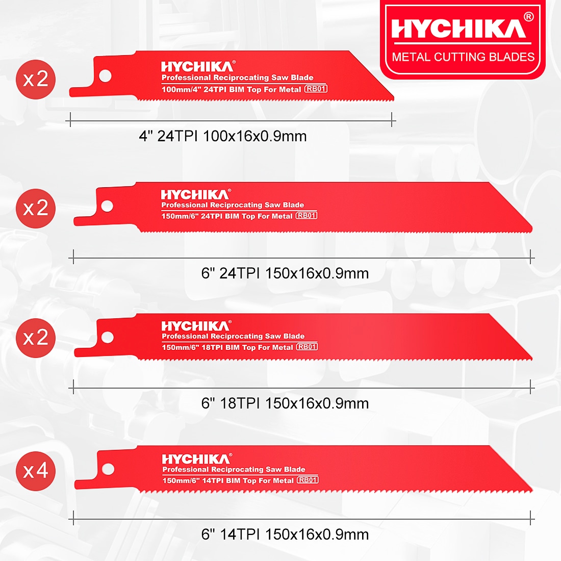 HYCHIKA E0016US Reciprocating-Saw-Blades - View #2