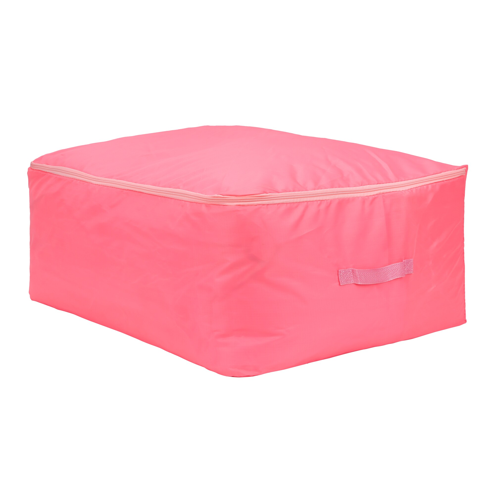 Unique Bargains Clothes Storage Storage Bags 1 Pack Moving Bags for Organizing Comforters Closet Organizers and Storage with Handles 27.5x19.5x12in Pink