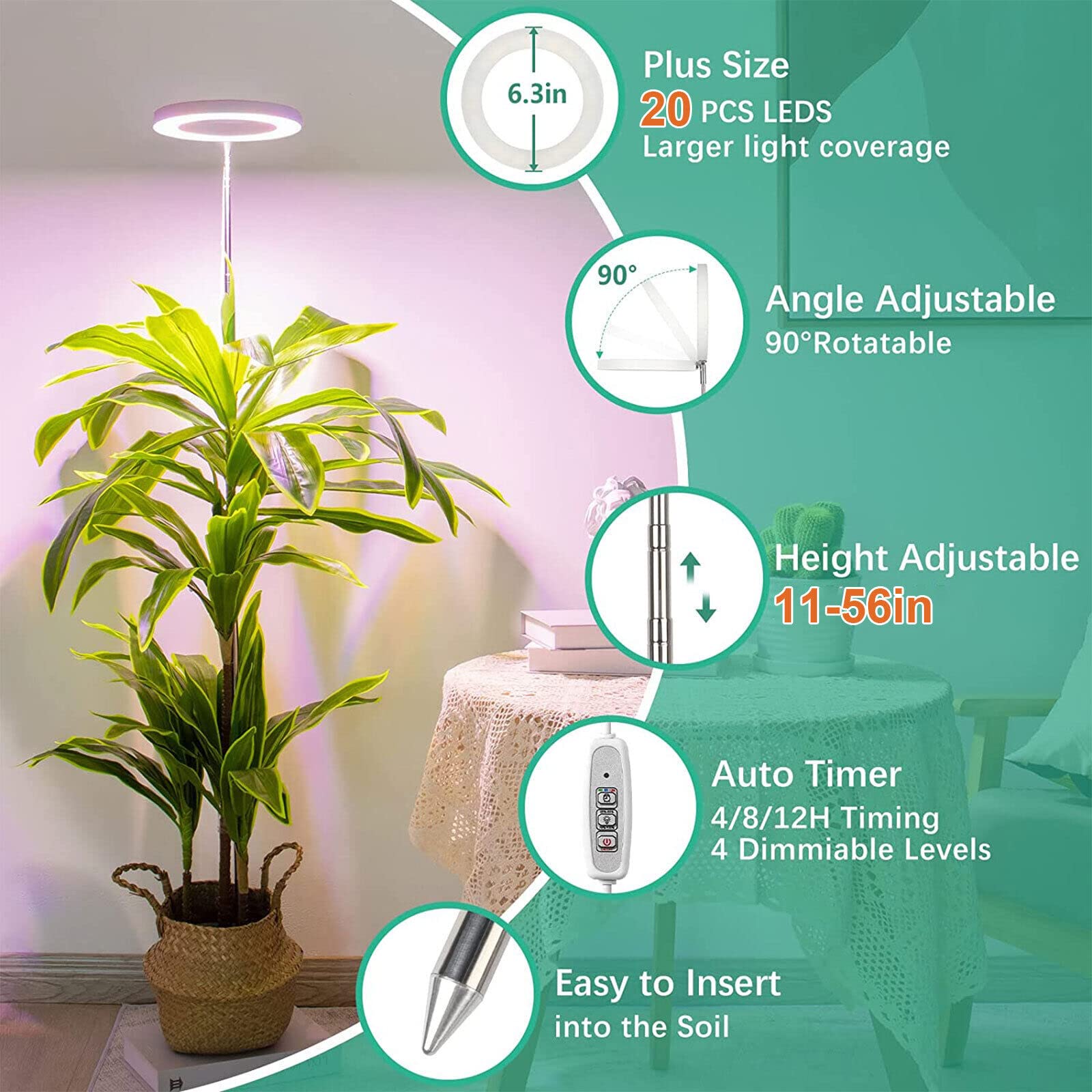 GarveeLife C3H-F6Q7PT660FKP Grow-Light-Parts-Acc - View #3