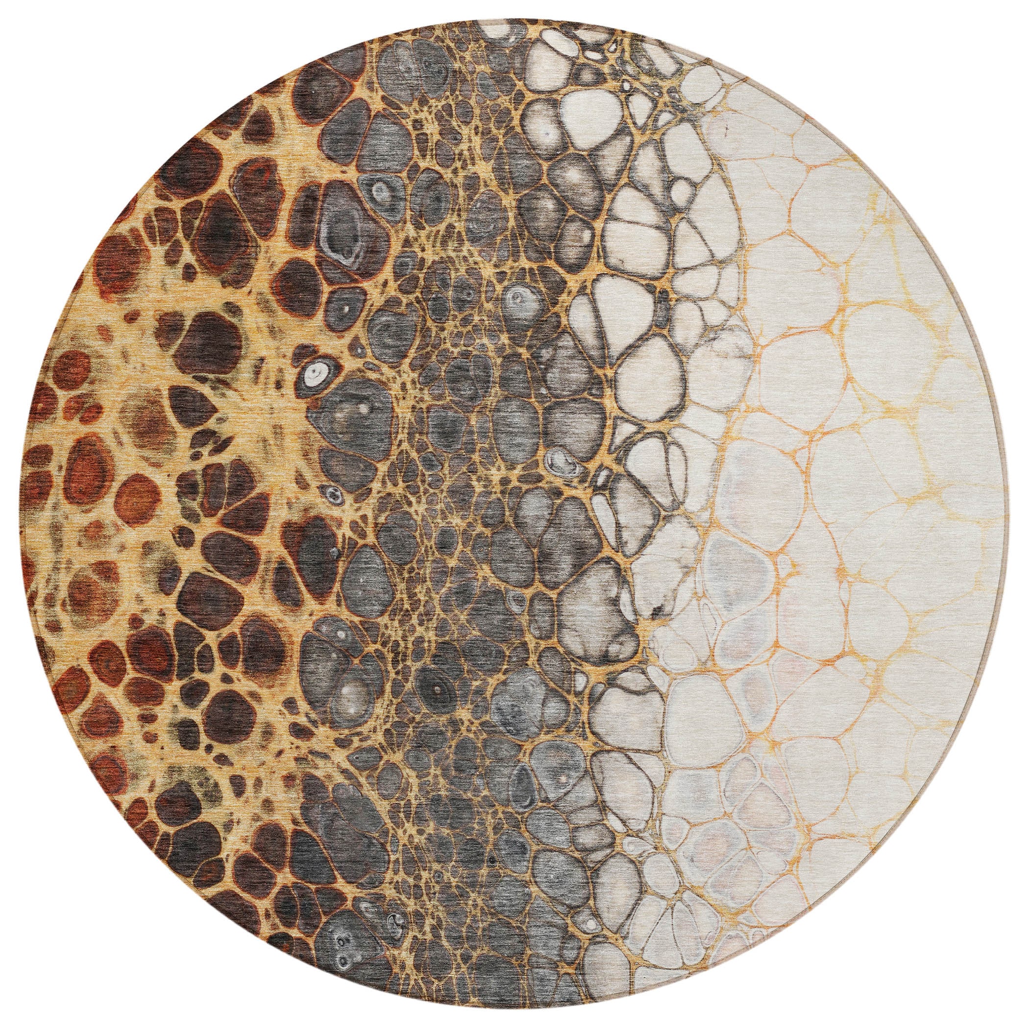 Addison Rugs ACN707IV8RO Chantille ACN707IV 8 x 8 (ft) Polyester Ivory Round Indoor/Outdoor Geometric Machine washable Area rug