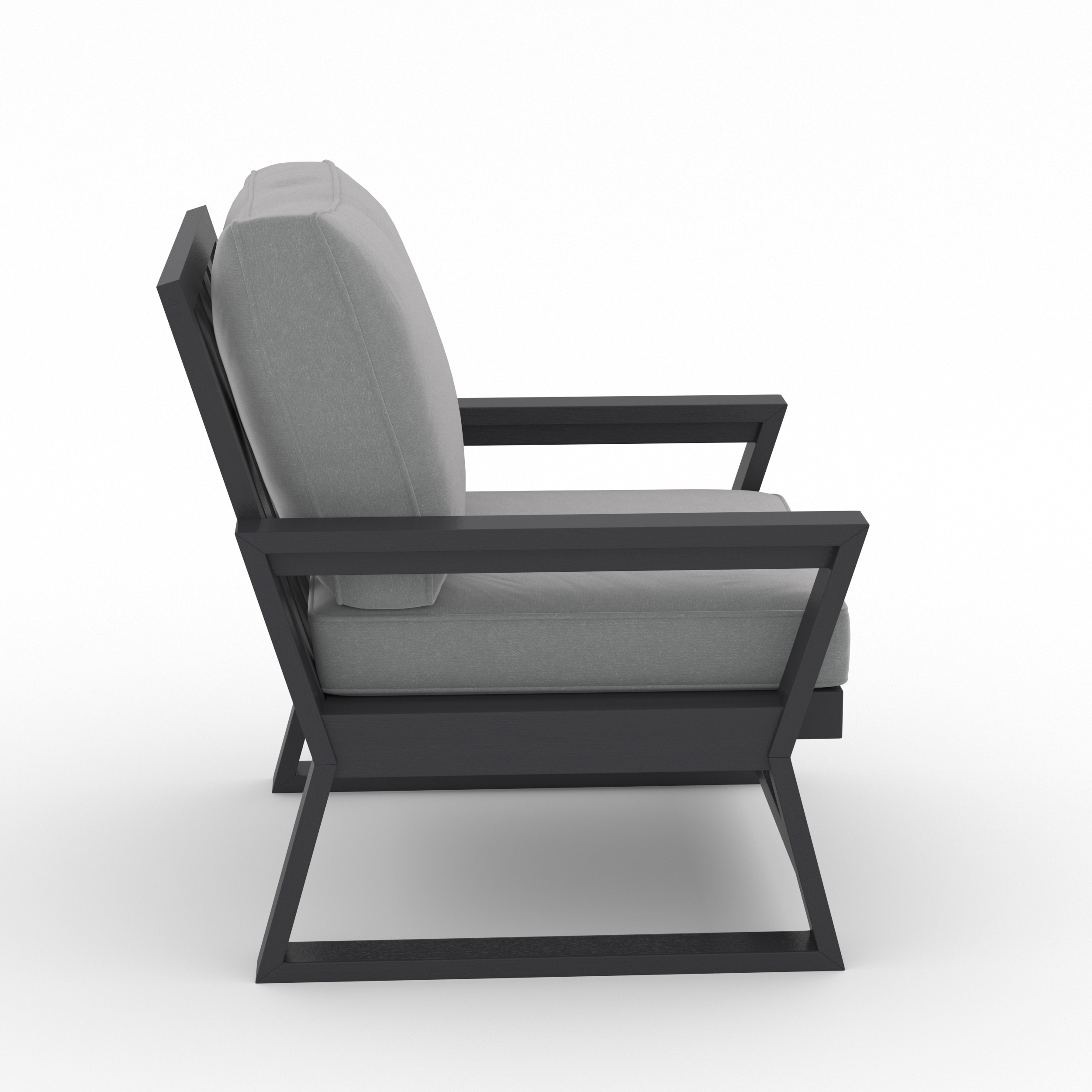 Malibu Gray HDPE 2-Person Outdoor Seating Set with Cushions