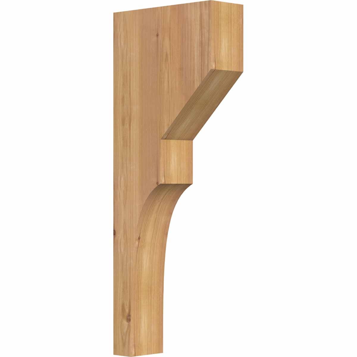 Ekena Millwork COR04X10X26MON00SWR 3.5-in x 10-in x 26-in Monterey Unfinished Western red cedar Wood Paintable/Stainable Corbel