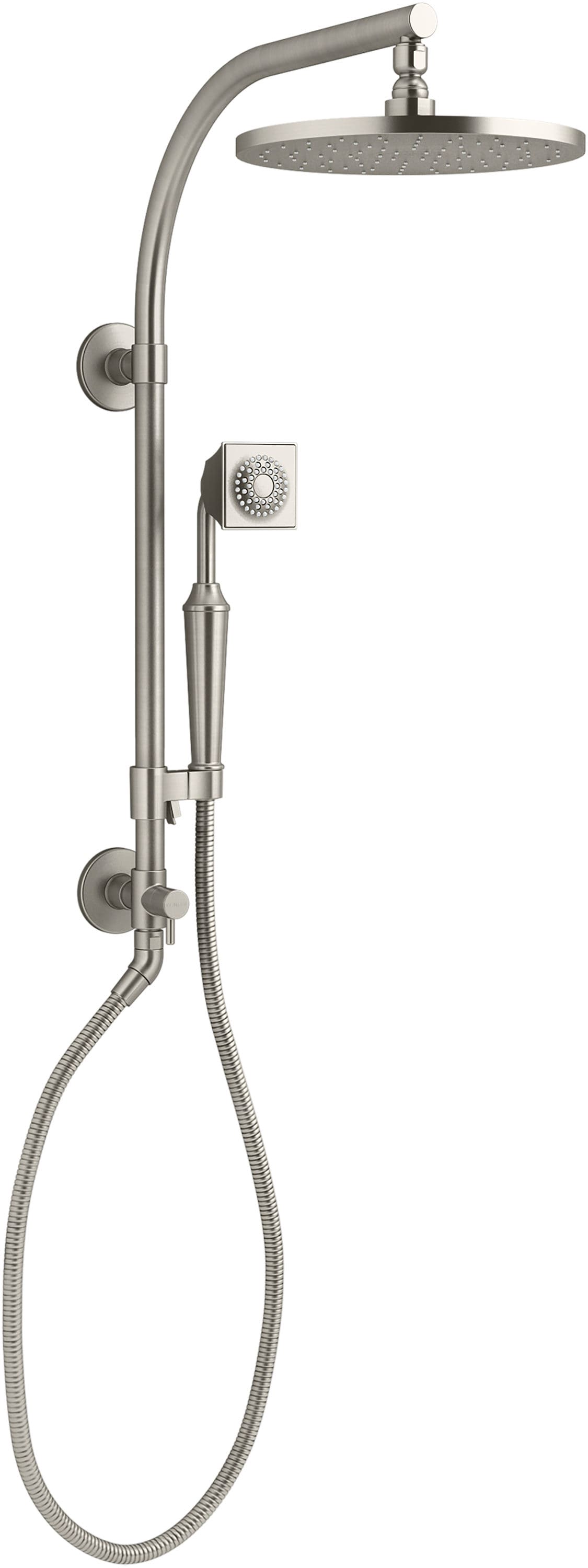 KOHLER HydroRail-R Vibrant Brushed Nickel 18-in Shower Slide Bar 45211 ...