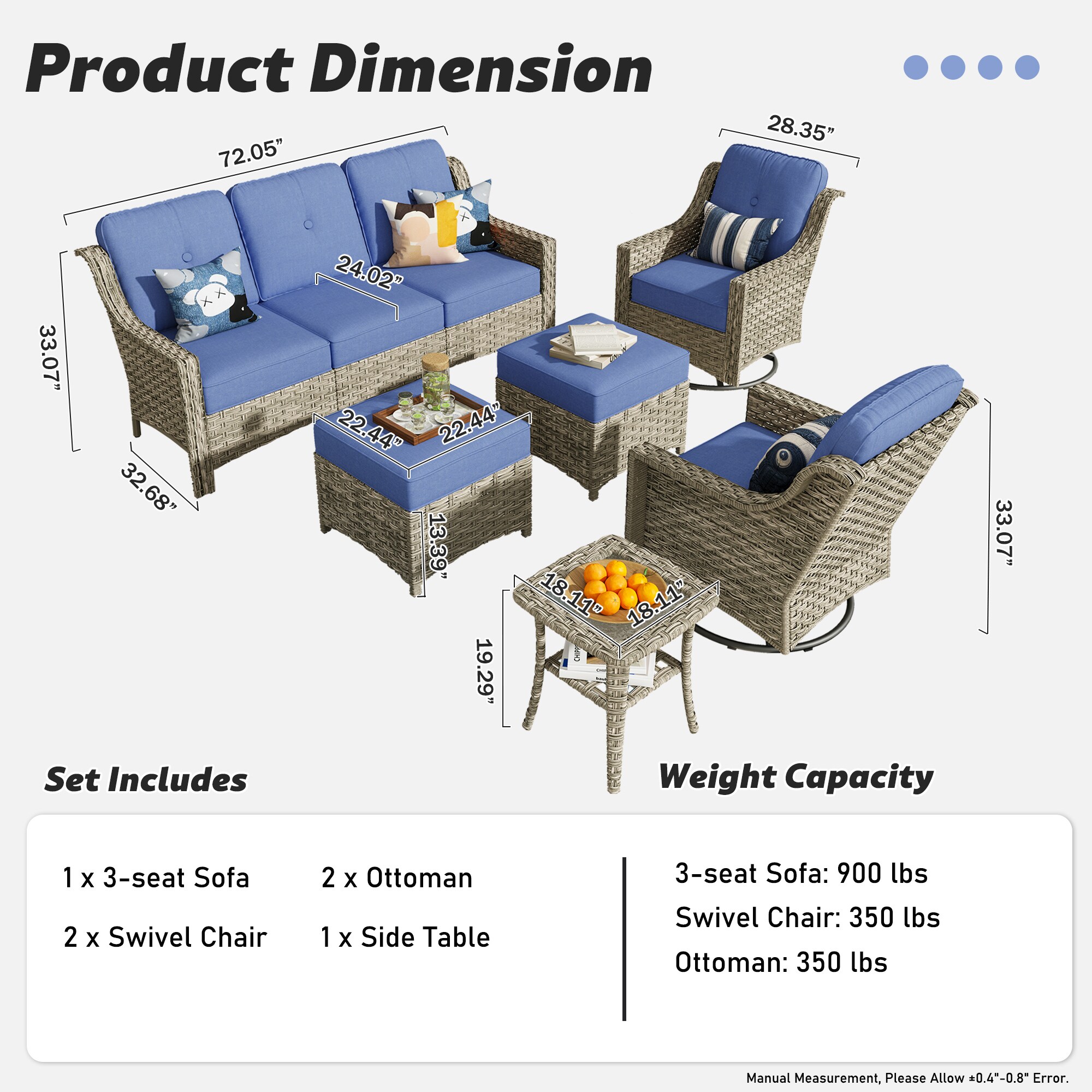 Ovios PD506Y Patio-Conversation-Sets - View #6