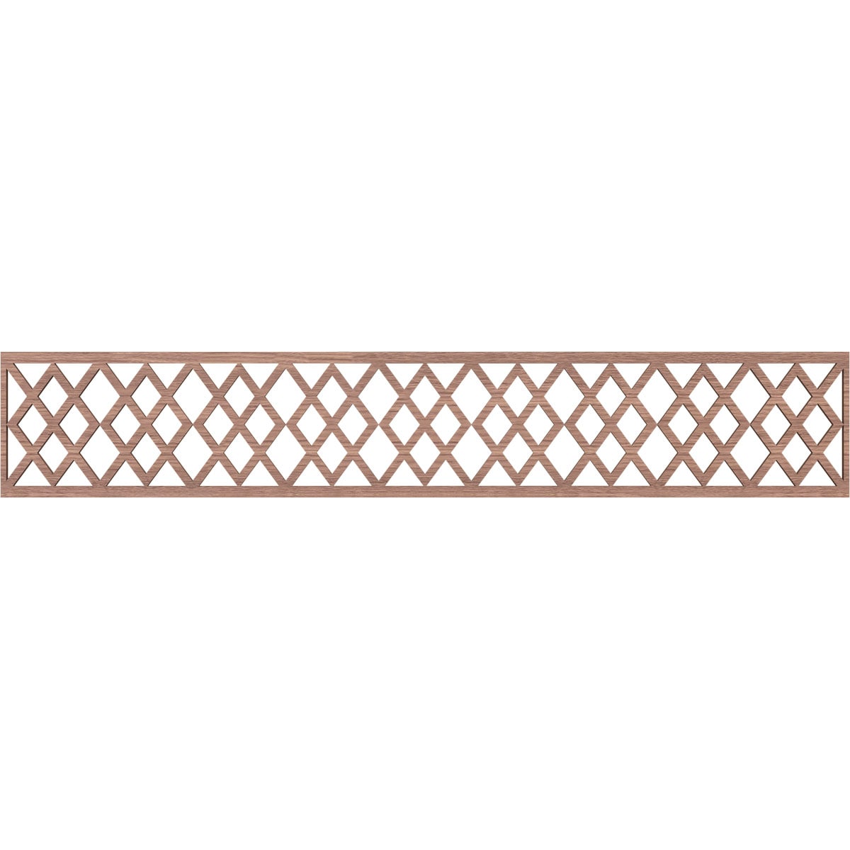 Ekena Millwork MLDA08X46HADWA Hadley Fretwork Flat Trim 8-in x 3.89-ft Walnut Brown Unfinished 2157006 Pierced Wall Panel Moulding