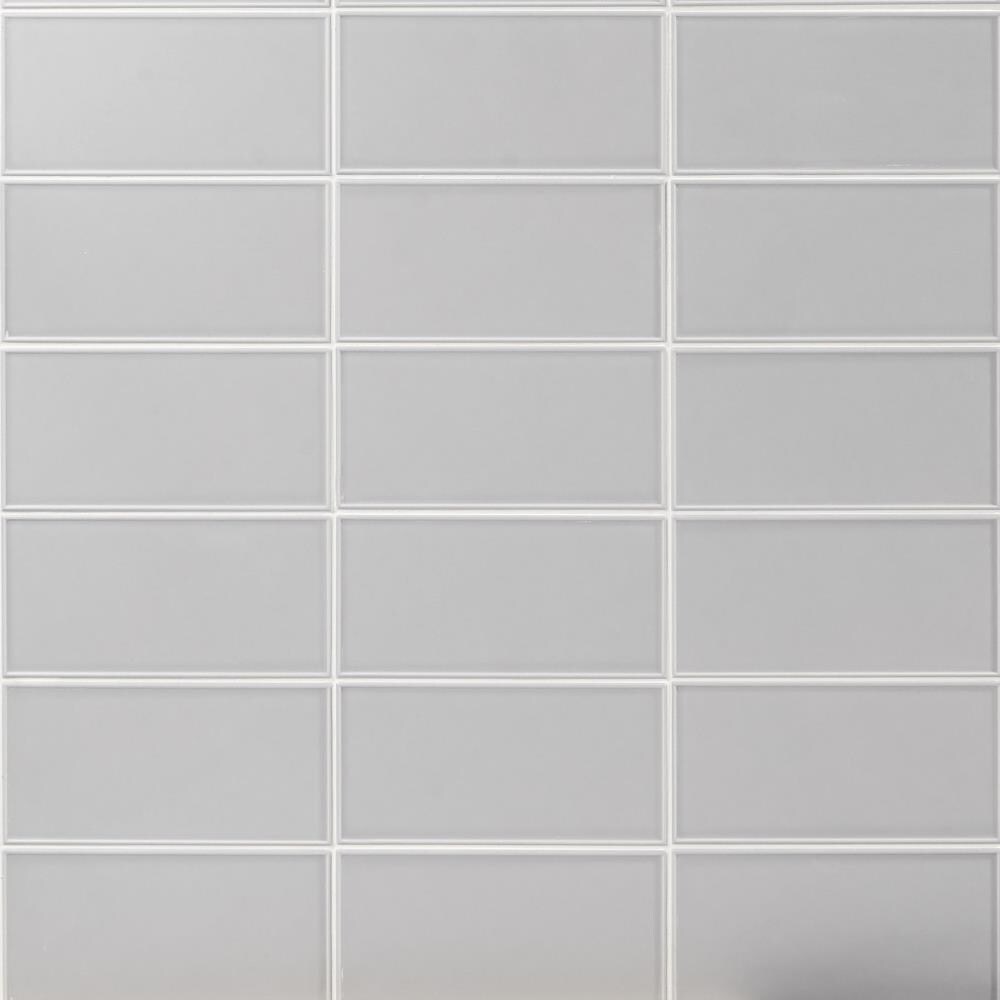 Artmore Tile Tarin 28 Pack Cool Gray 4 In X 8 In Matte Ceramic Subway Wall Tile In The Tile Department At Lowes Com