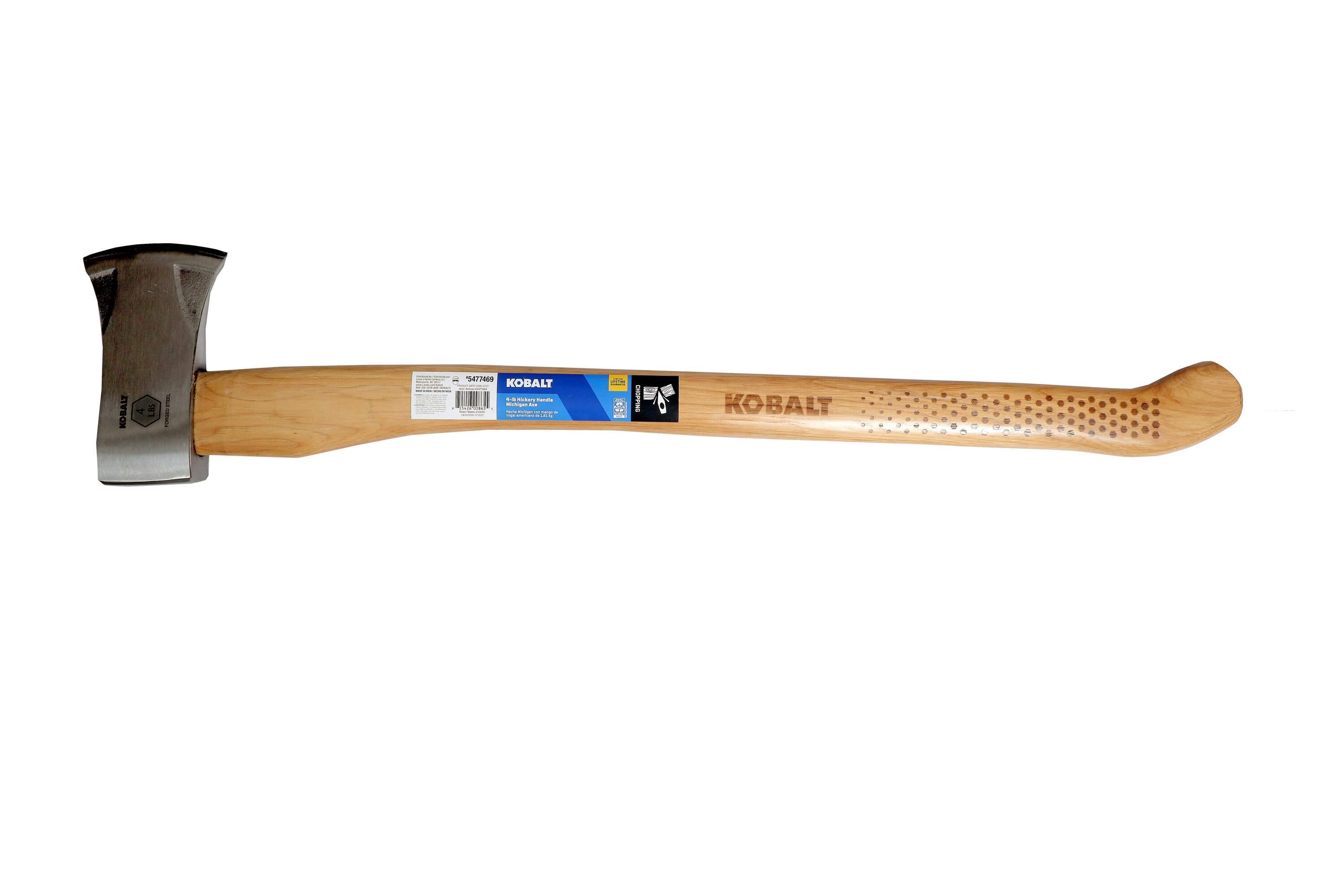 Kobalt 104101 4-lb Drop-forged steel Michigan axe with 34-in Hickory Handle
