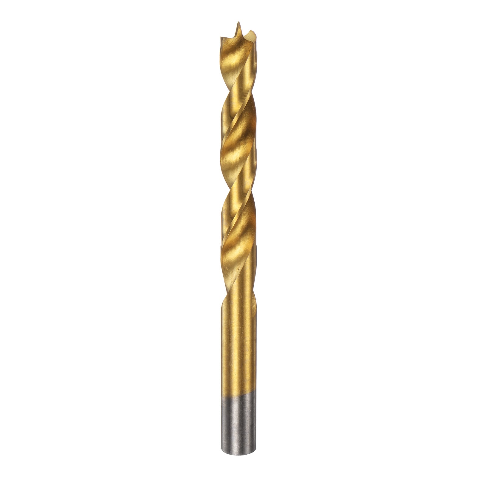 Unique Bargains Brad Point Drill Bit 10.5mm 13/32 Inch Dia Straight Round Shank Drill Metric Brad Point Spiral Twist Drill Bits for Carpenter Woodworking Plastic Rubber Golden #S26031300UX4605