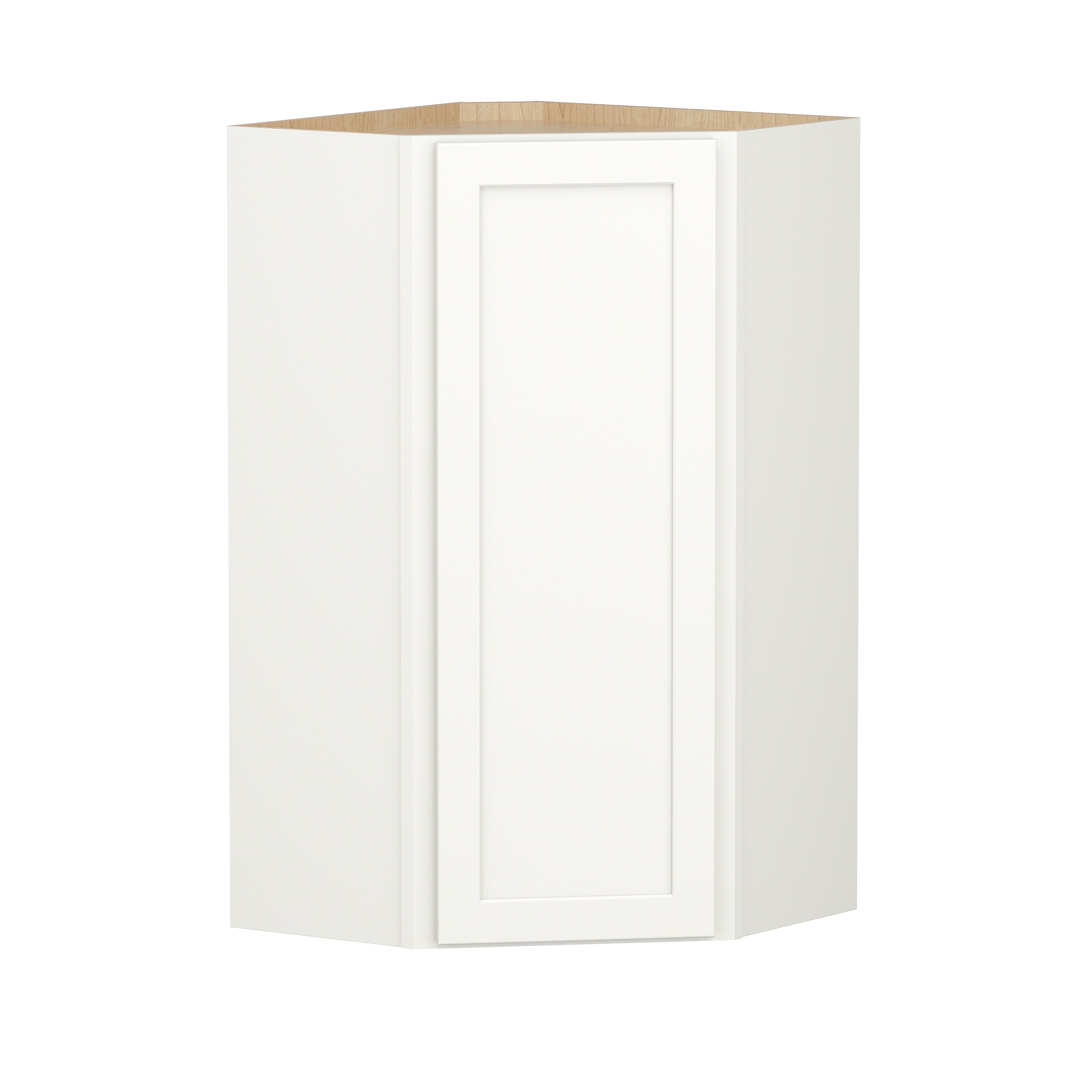 Shenandoah PRO Express SPE 90MPS-9244 Breckenridge 24-in W x 42-in H x 15-in D Linen Full Overlay Diagonal Diagonal Corner wall Fully assembled Plywood Cabinet (Recessed Panel Shaker)