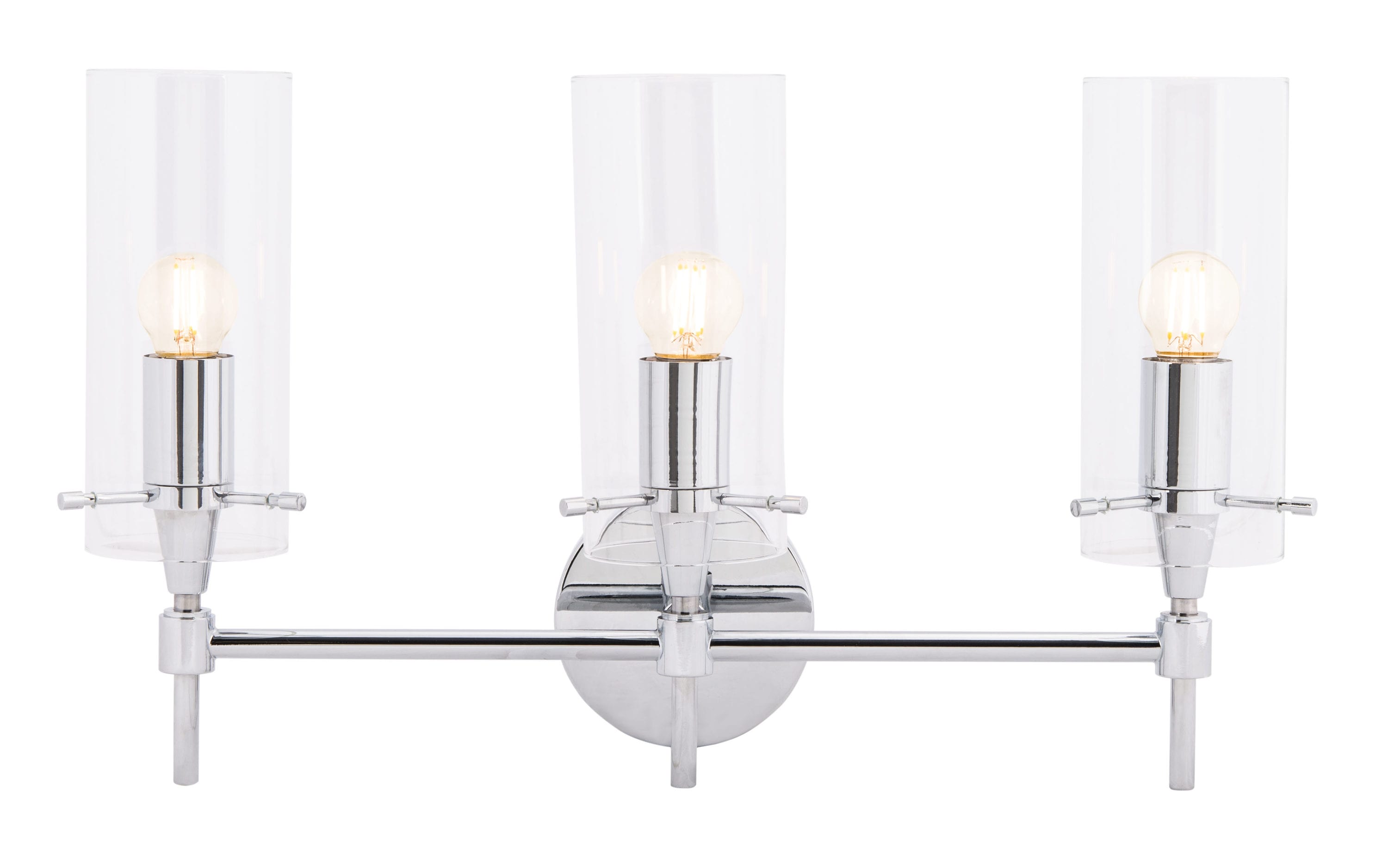 Norala Chrome 27" Glam 3-Light Vanity Sconce
