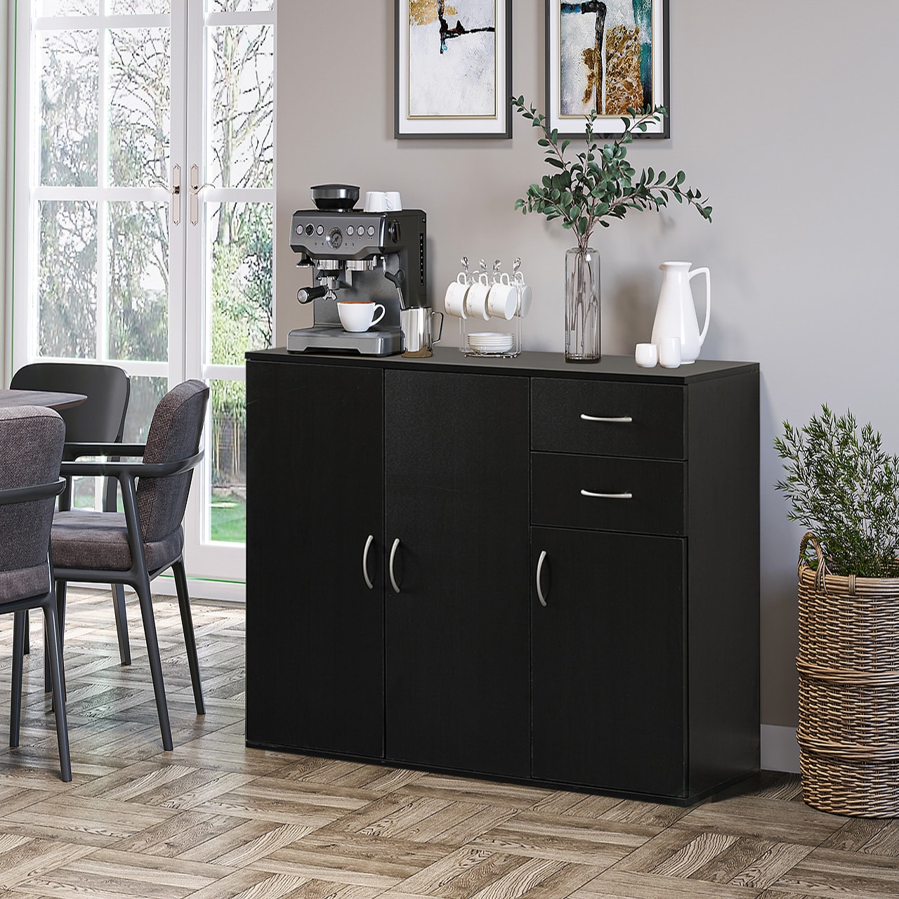 Basicwise QI004695.BK Dining-Kitchen-Storarge - View #2