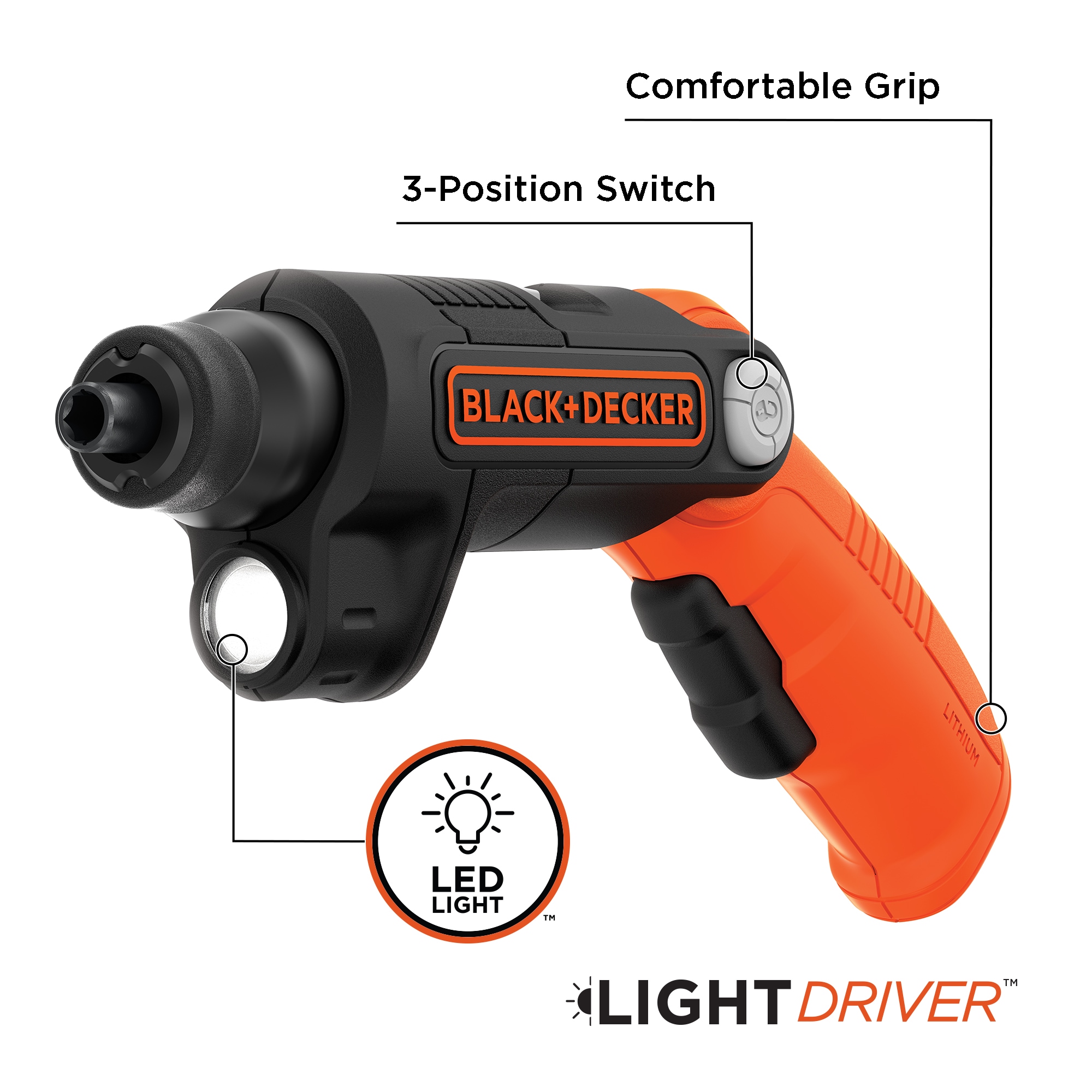 BLACK+DECKER 4-Volt Max 3/8-in Cordless Screwdriver (1-Battery Included and  Charger Included)
