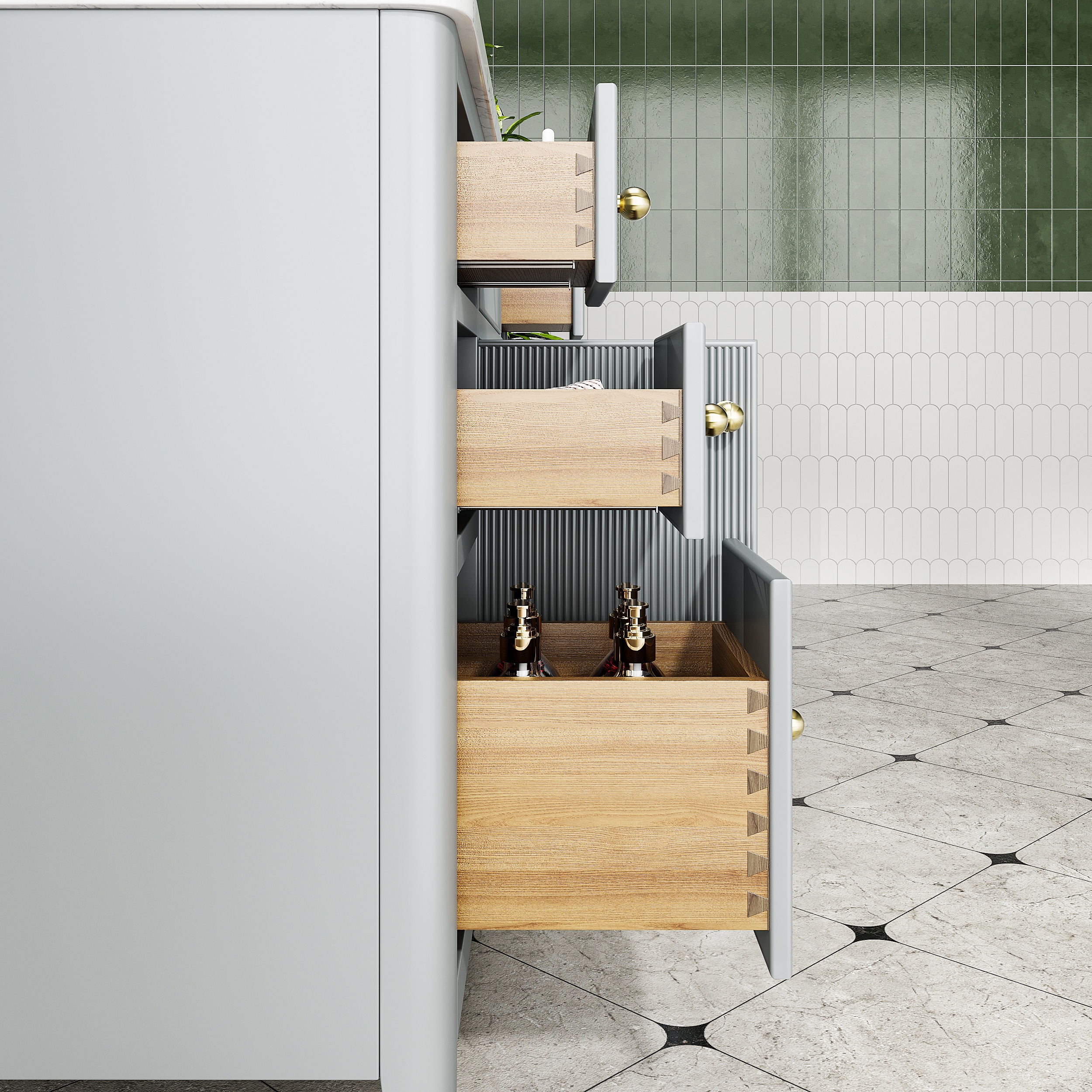 WELLFOR WA-BGF-9648 Bath-Vanity-Combo - View #3