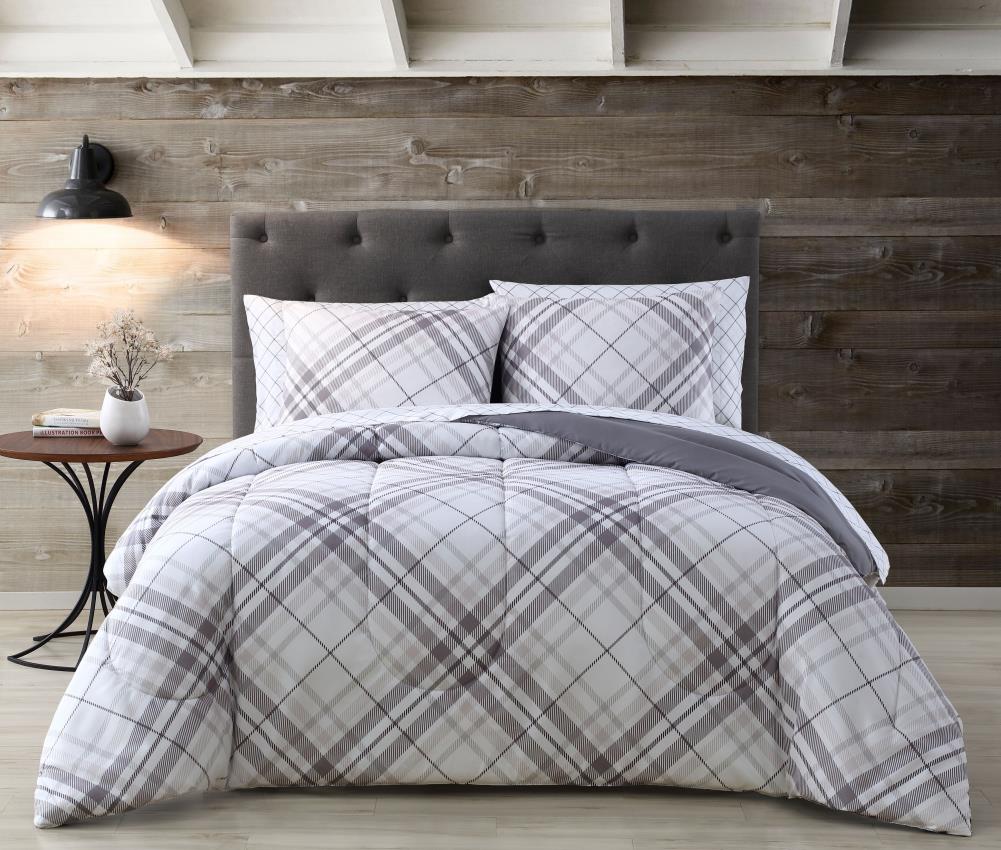 Geneva Home Fashion KHV7BBKINGGHGY Khalvin 7 -Piece Grey King Comforter Set