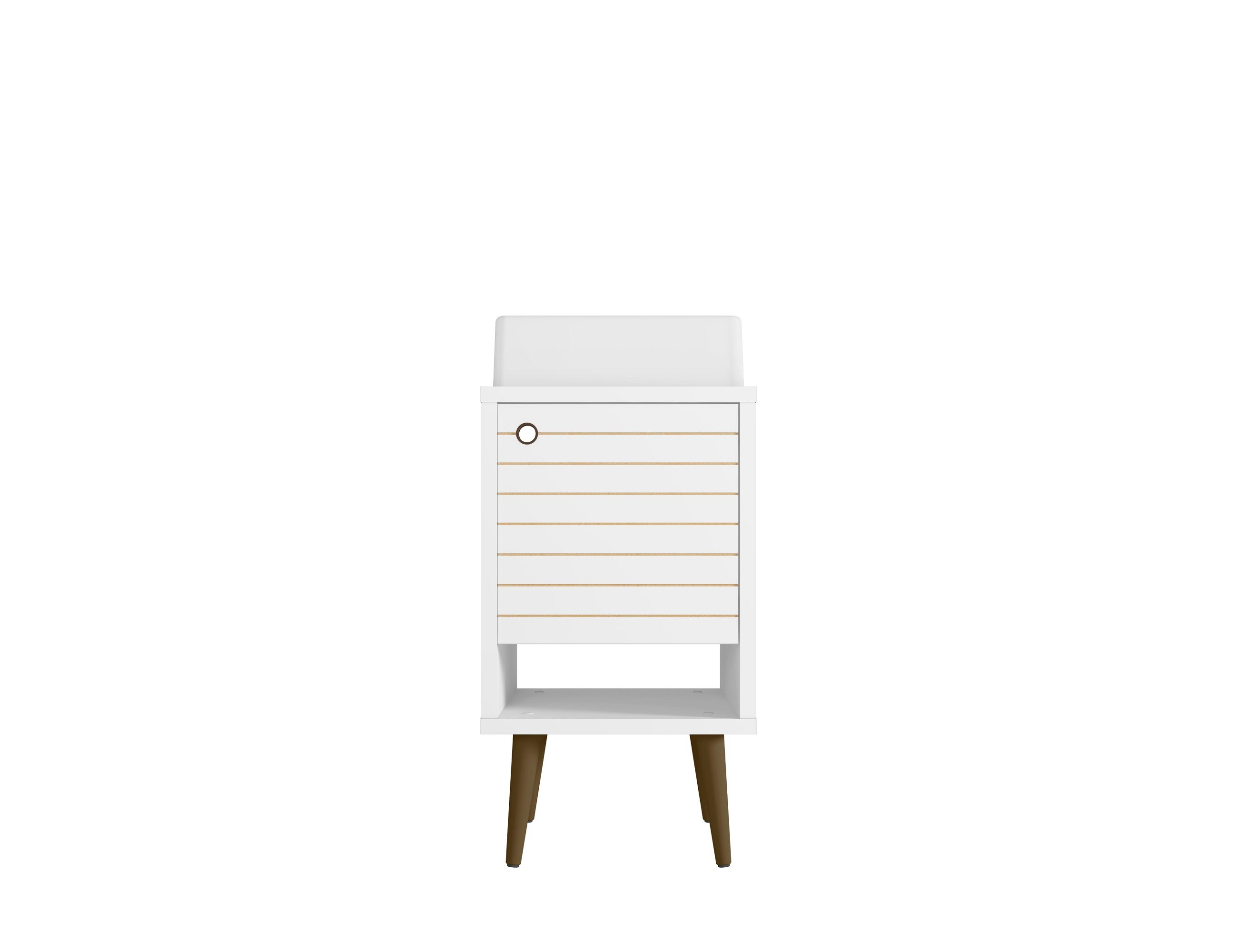 Manhattan Comfort 238BMC6 Liberty 18-in White Single Sink Bathroom Vanity with White Wood Top